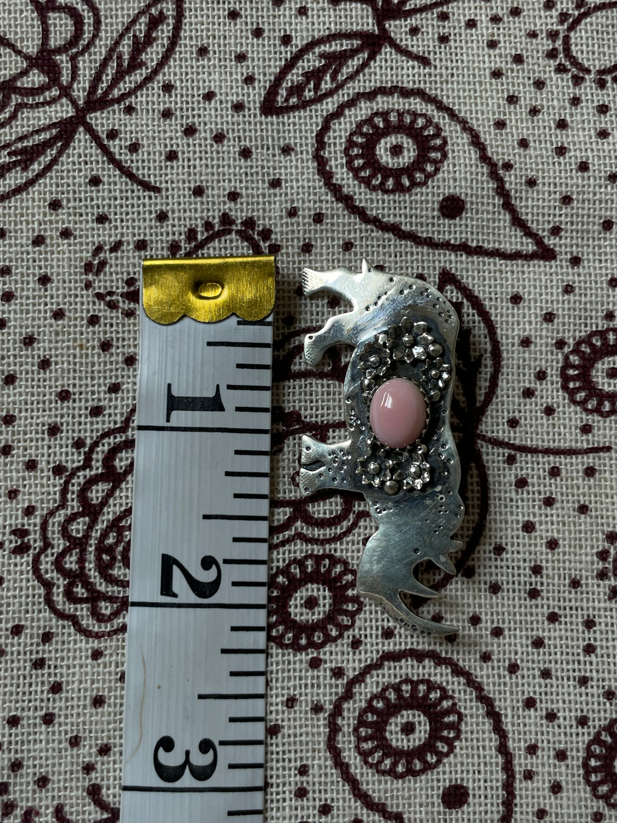 Pink Conch Rhino Pendant | 925 Sterling Silver D328