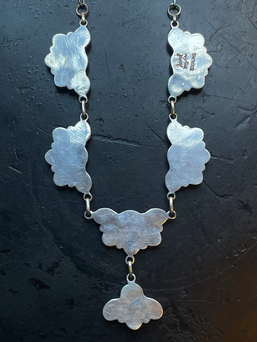 Pink Conch Necklace | Blossom Drop Cluster | 925 Silver E560