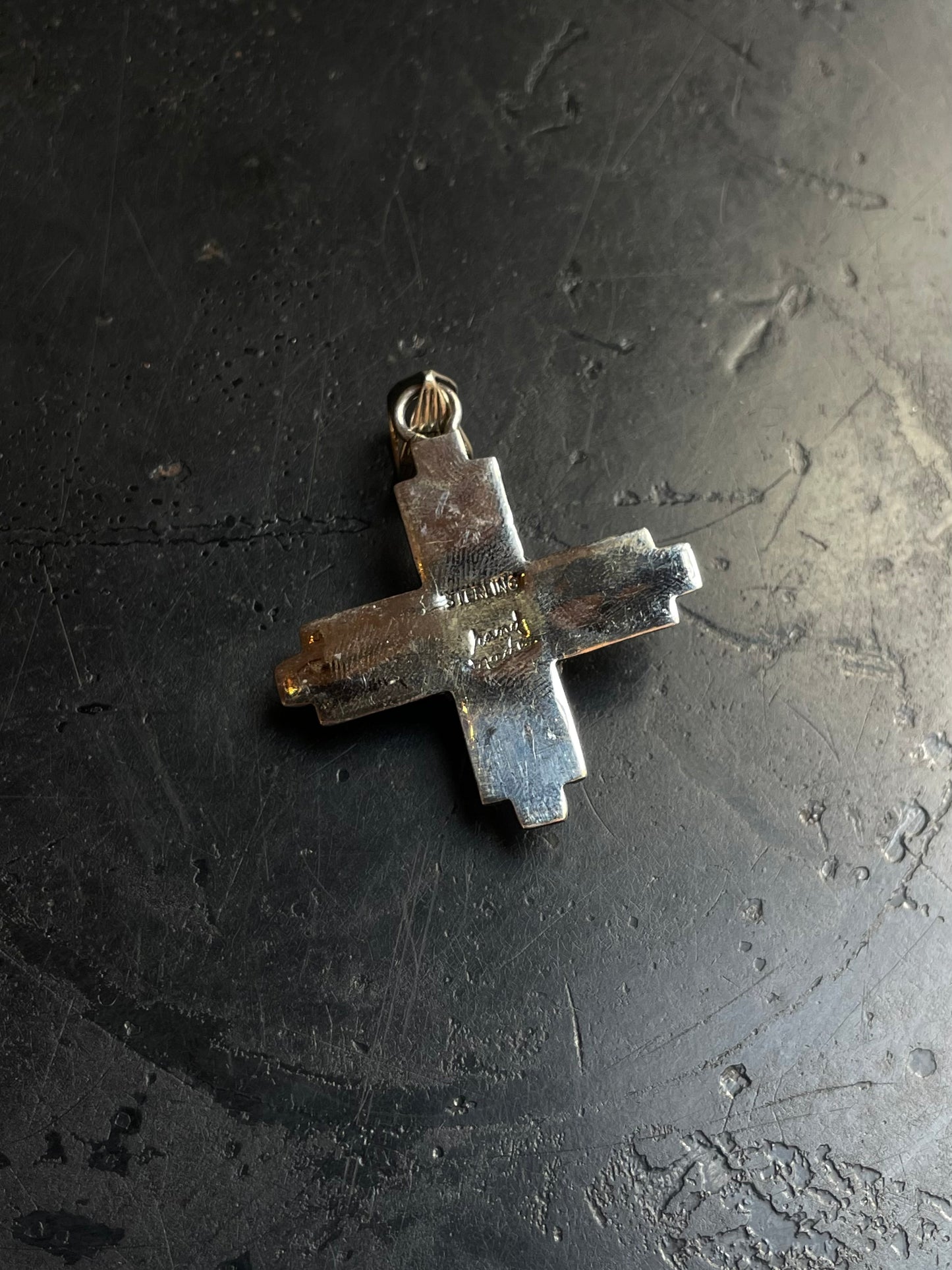 Pink Conch Cross Pendant | 925 Sterling Silver E236