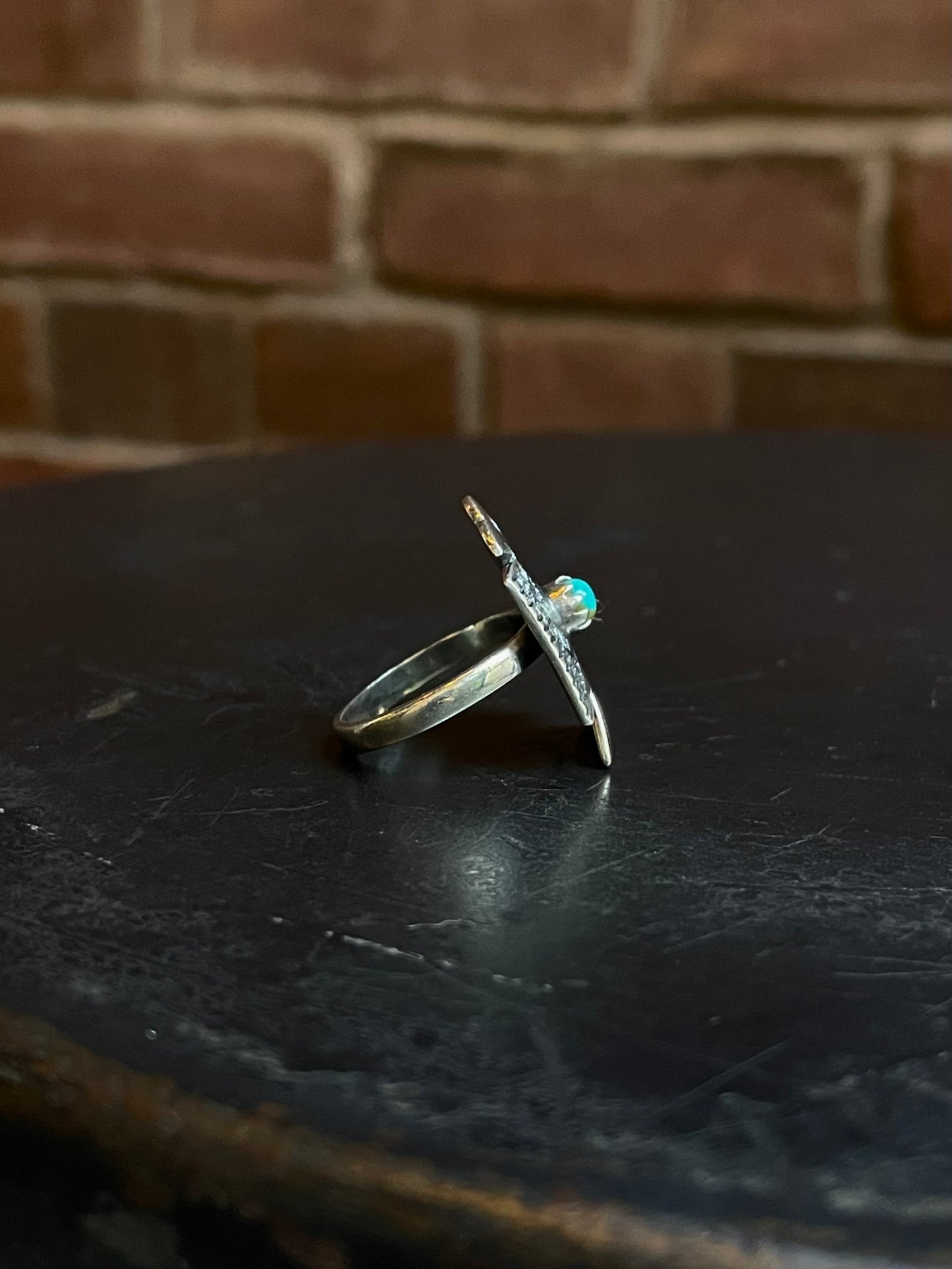 Turquoise Thunderbird Ring | 925 Sterling Silver Size 7 E471