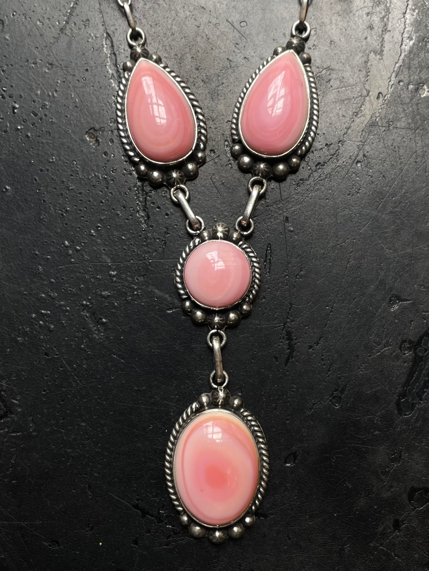 Pink Conch Necklace | 925 Sterling Silver E975