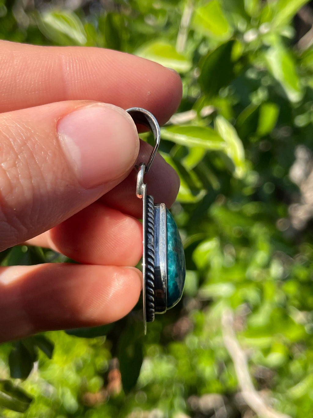 Turquoise Teardrop Pendant | Sterling Silver 925 B697