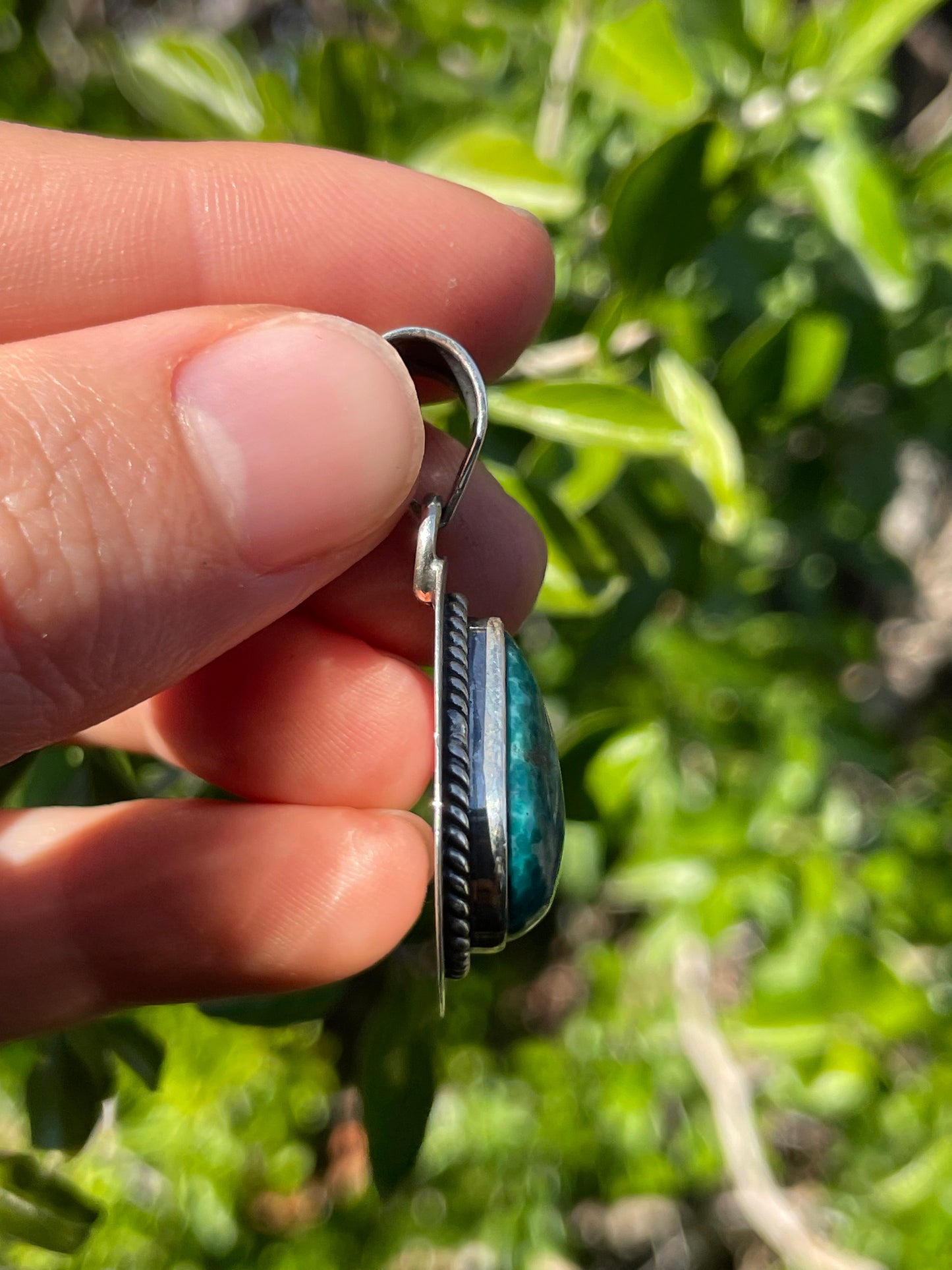 Turquoise Teardrop Pendant | Sterling Silver 925 B697