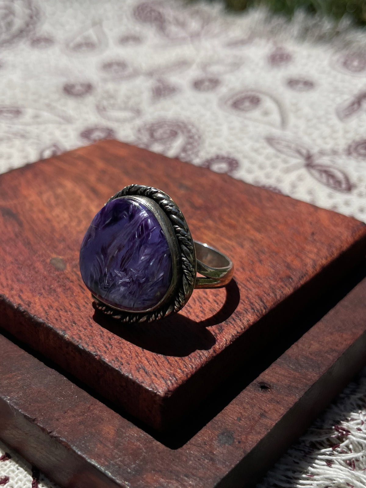 Charoite Ring Size 7.75 | 925 Sterling Silver D300