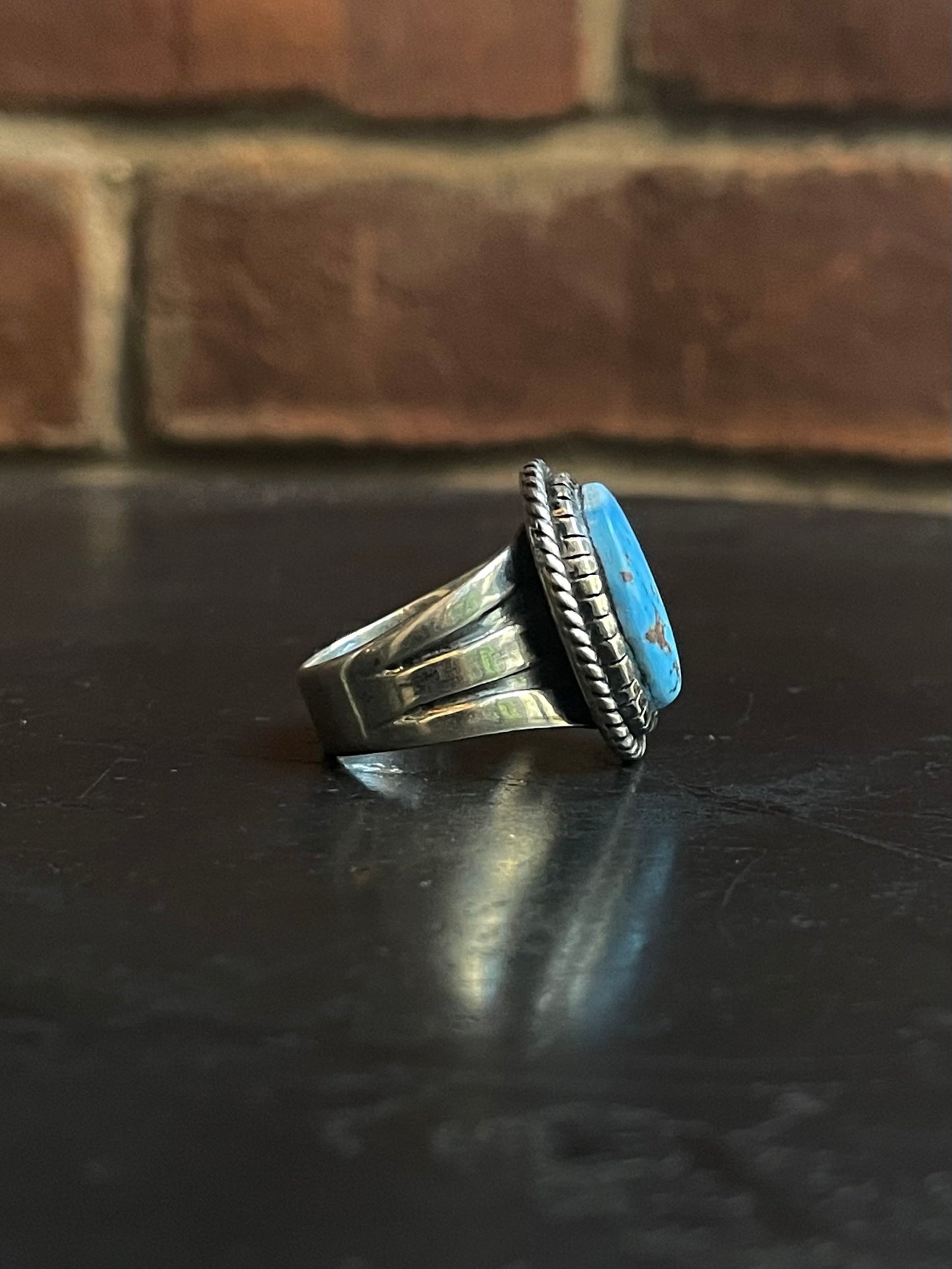 Kingman Turquoise Ring | Sterling Silver | Size 8 G388
