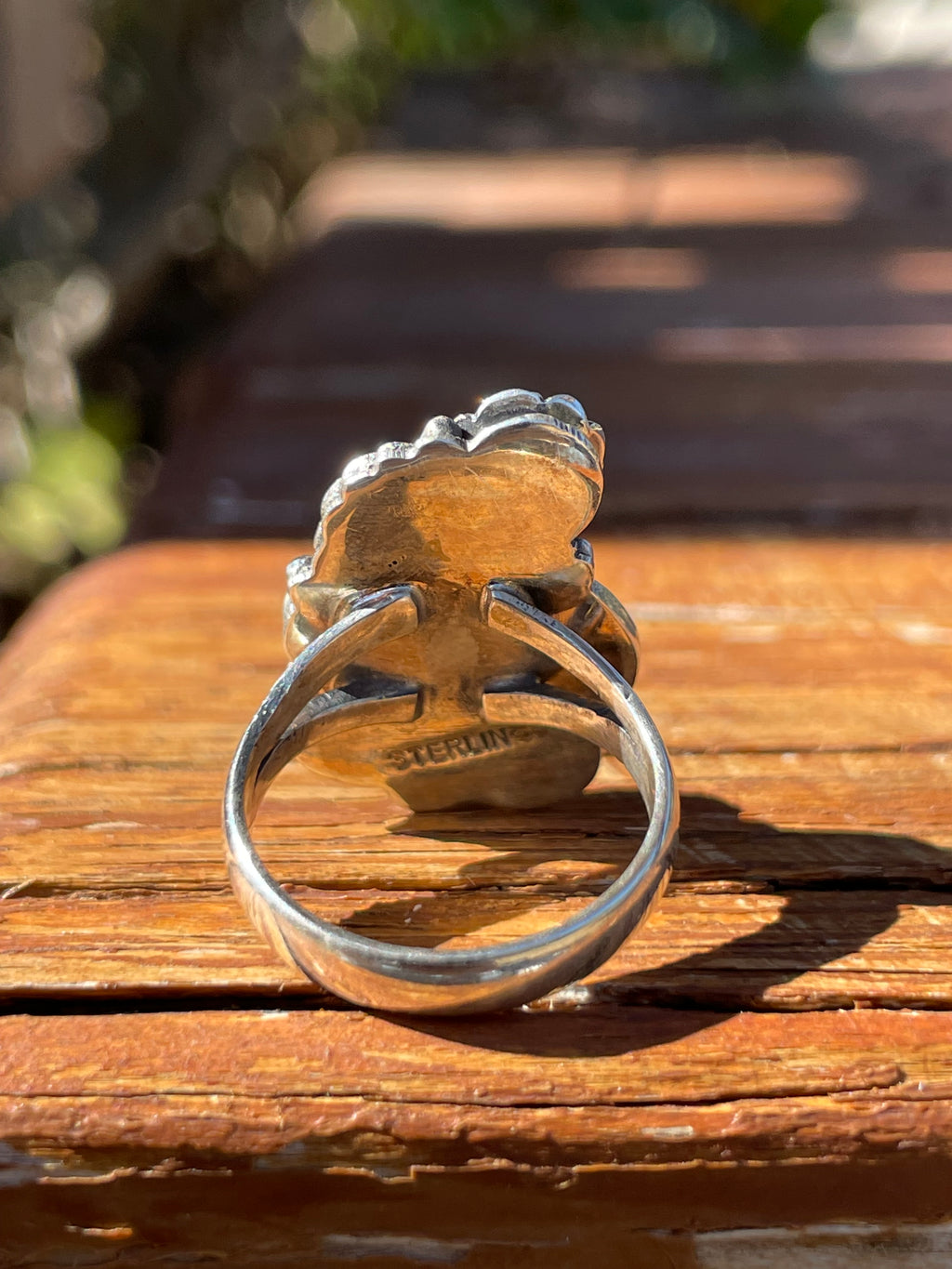 Turquoise Floral Ring Size 6.75 | 925 Sterling Silver B938