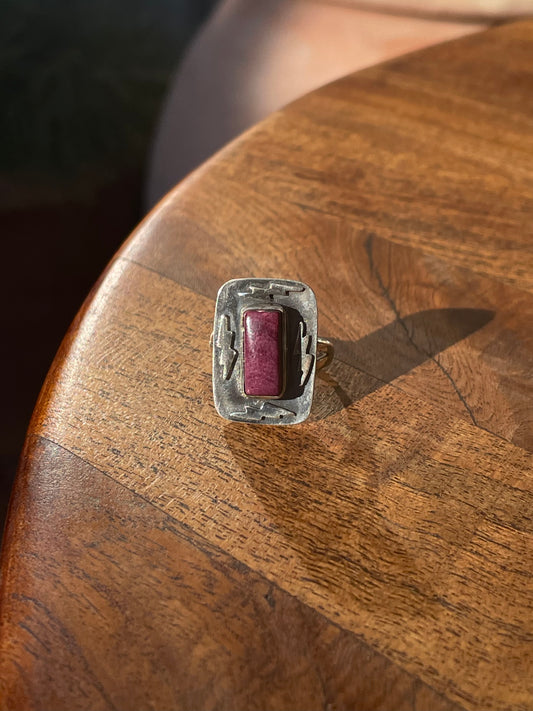 Purple Spiny Oyster Ring Size 9.5 | 925 Sterling Silver Southwestern Style C883
