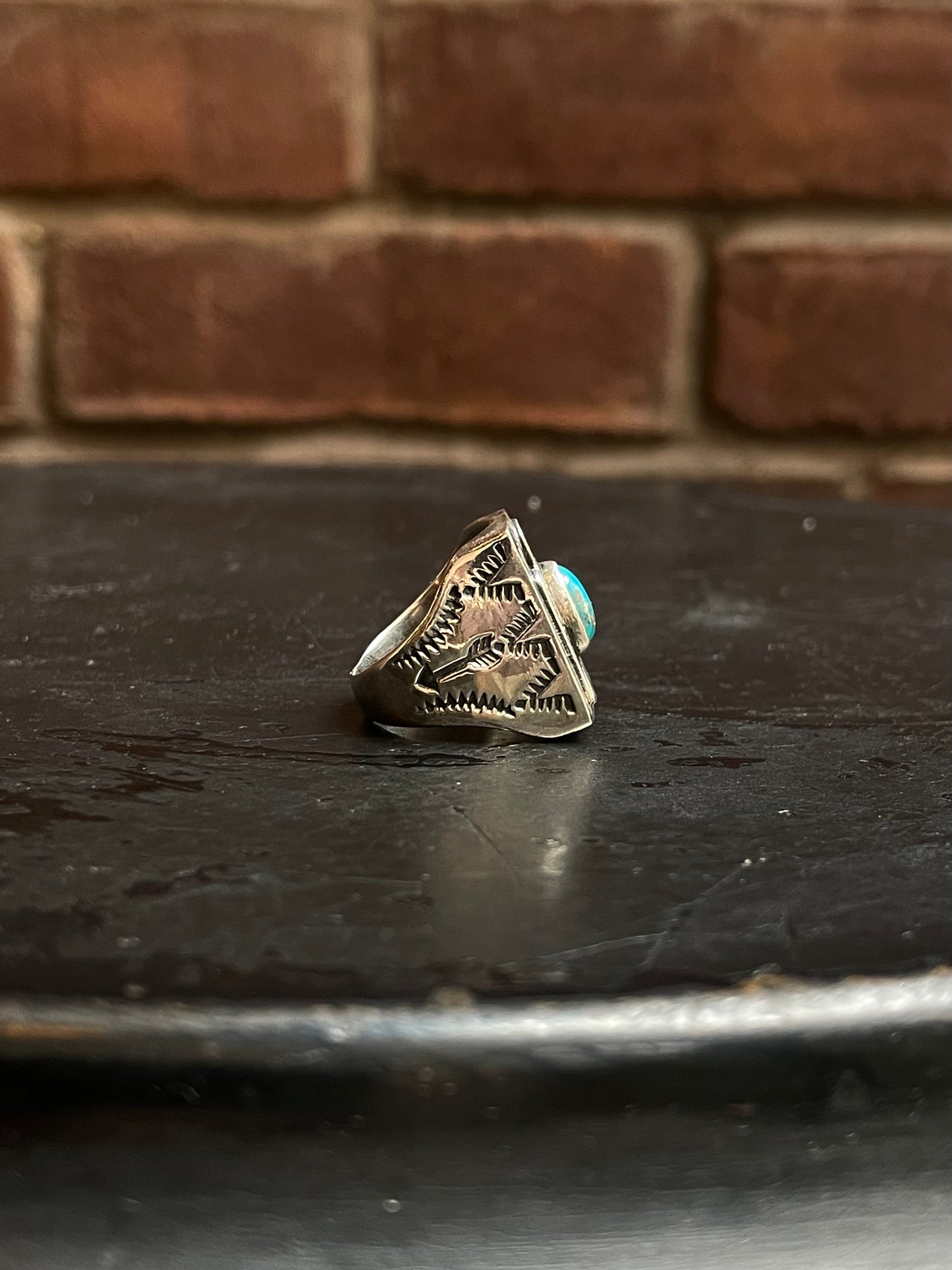 Kingman Turquoise Ring Size 7 | 925 Sterling Silver Southwest E115