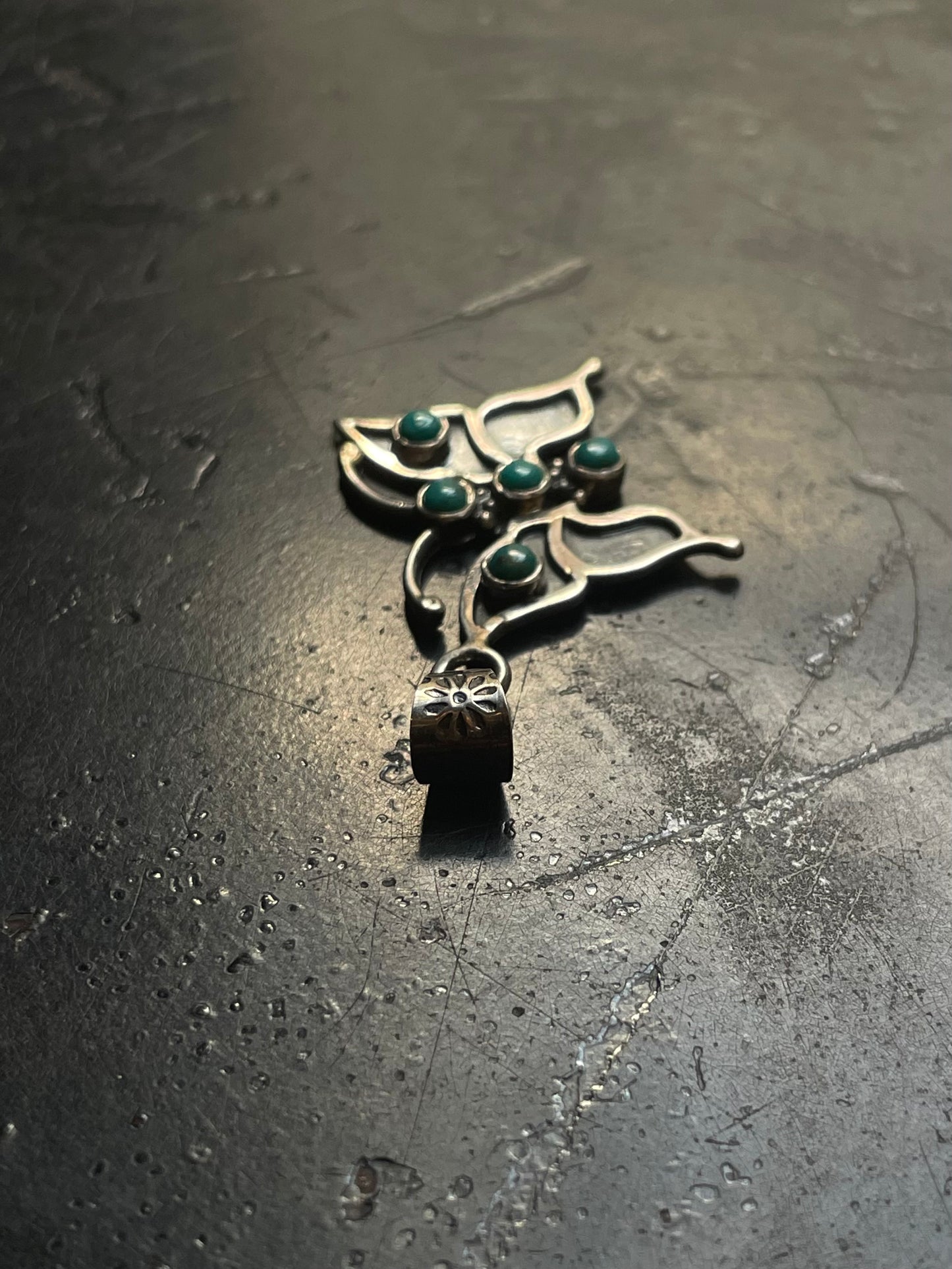 Turquoise Butterfly Pendant | Sterling Silver G415