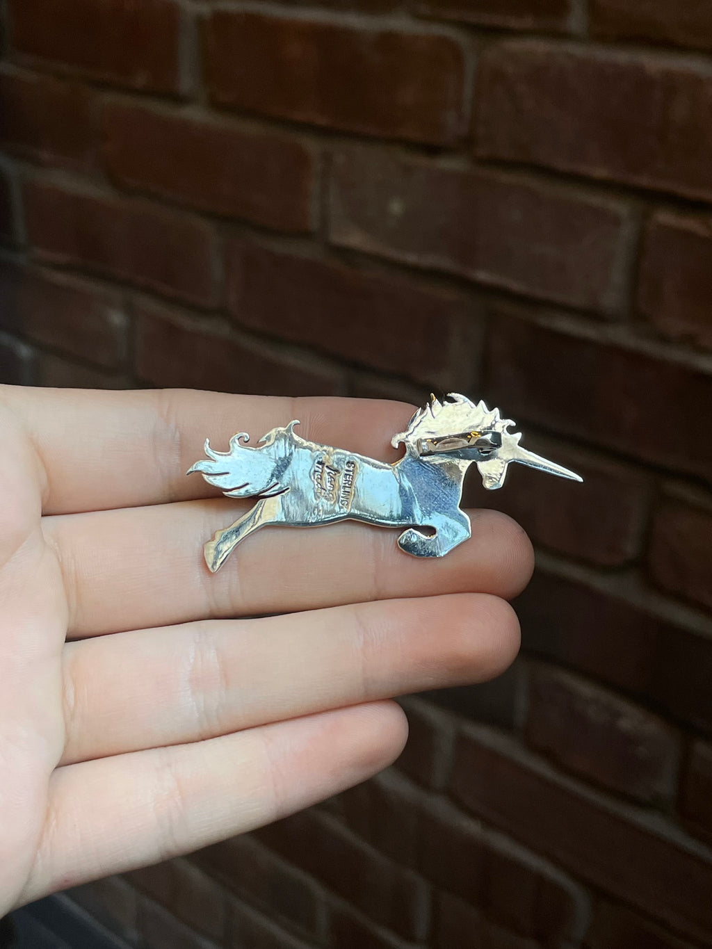 Spiny Oyster & Turquoise Unicorn Pendant | Sterling Silver 925 C664