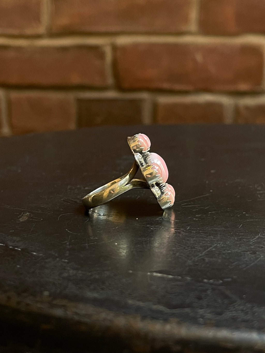 Pink Conch Flower Ring Size 8 | Sterling Silver E918