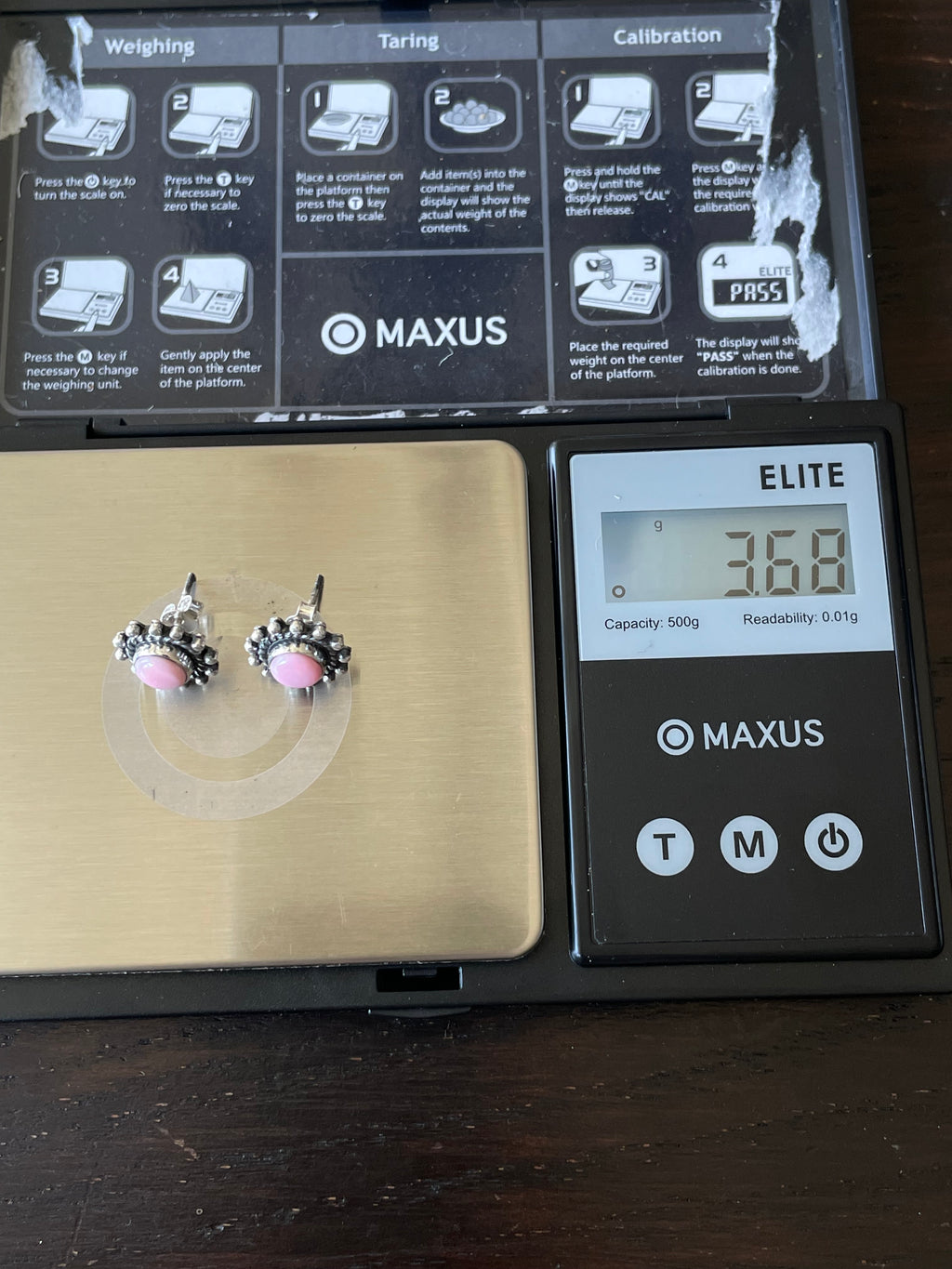 Pink Conch Stud Earrings | 925 Sterling Silver E794
