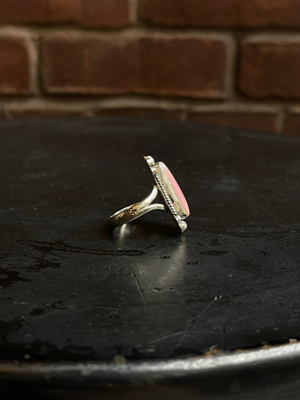 Pink Conch Ring Size 8 | 925 Sterling Silver Southwest E160