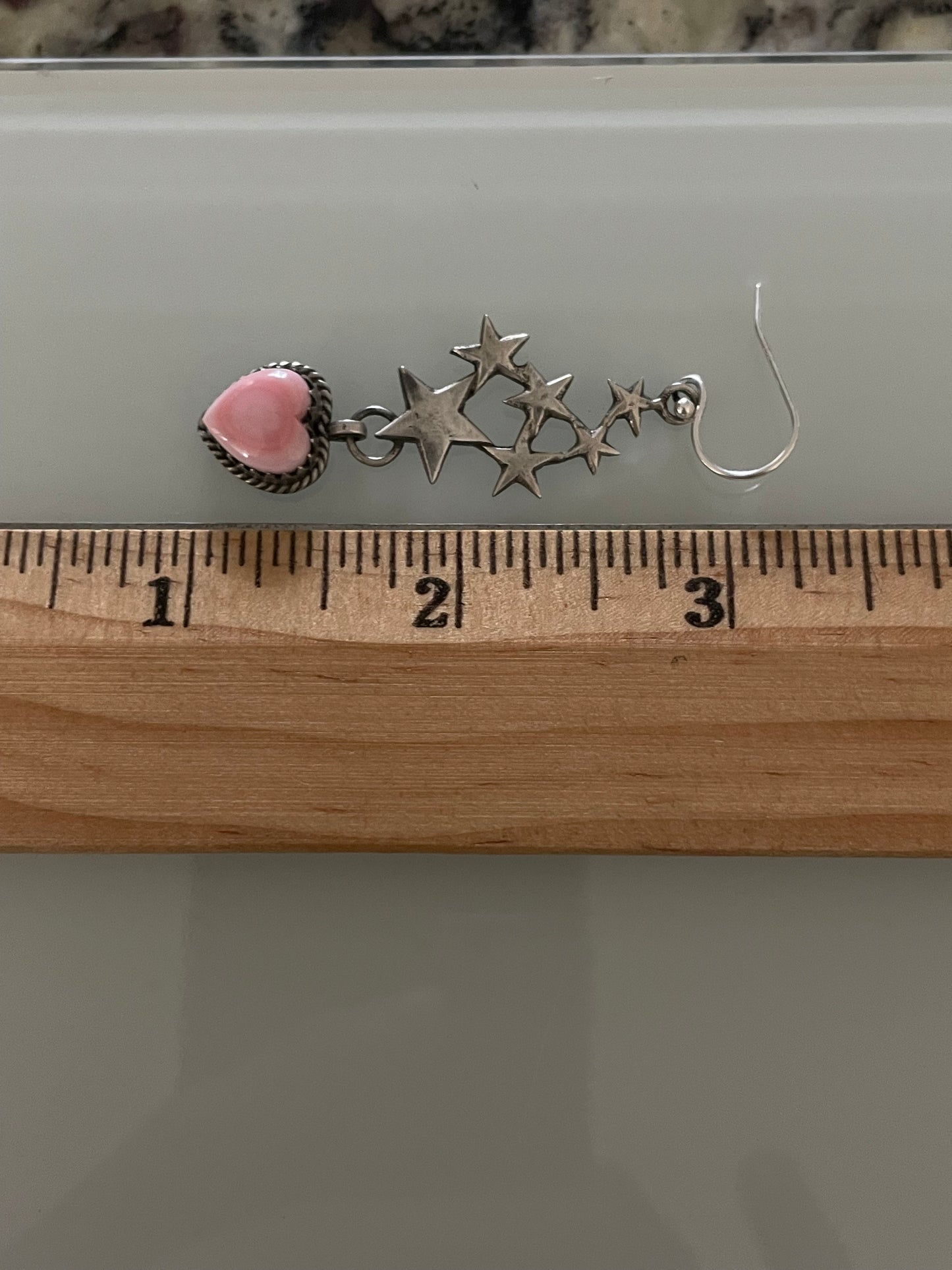 Pink Conch Heart Earrings | 925 Sterling Silver E413