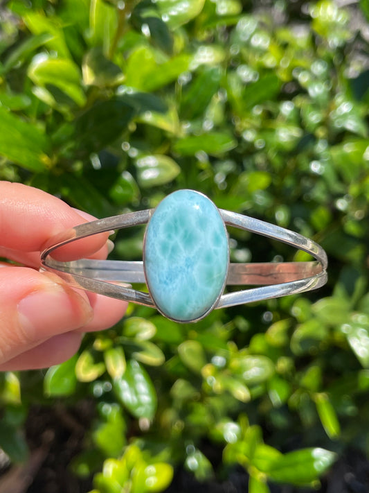 Larimar Cuff Bracelet | 925 Sterling Silver D151