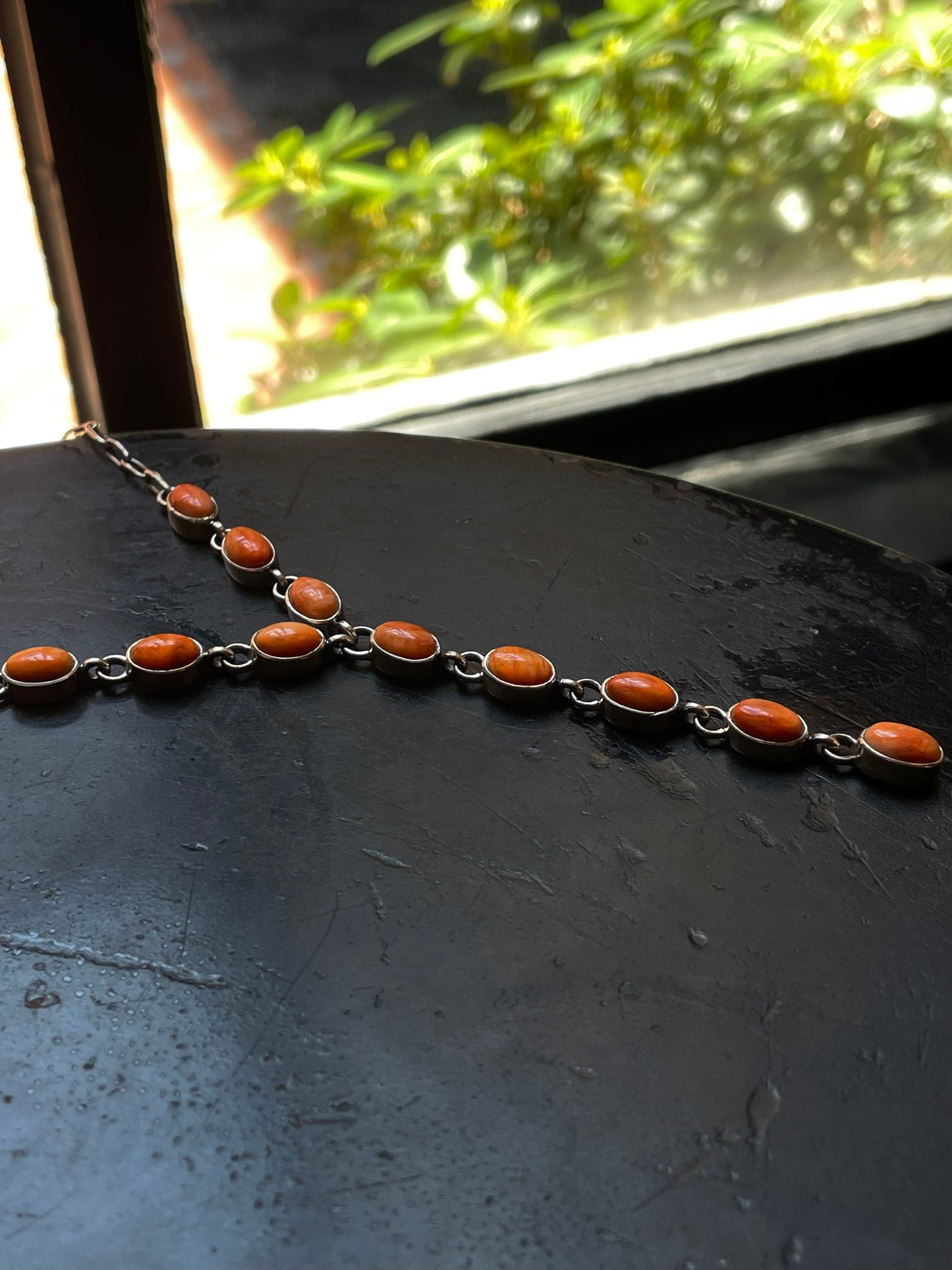 Spiny Oyster Lariat Necklace | Sterling Silver G439