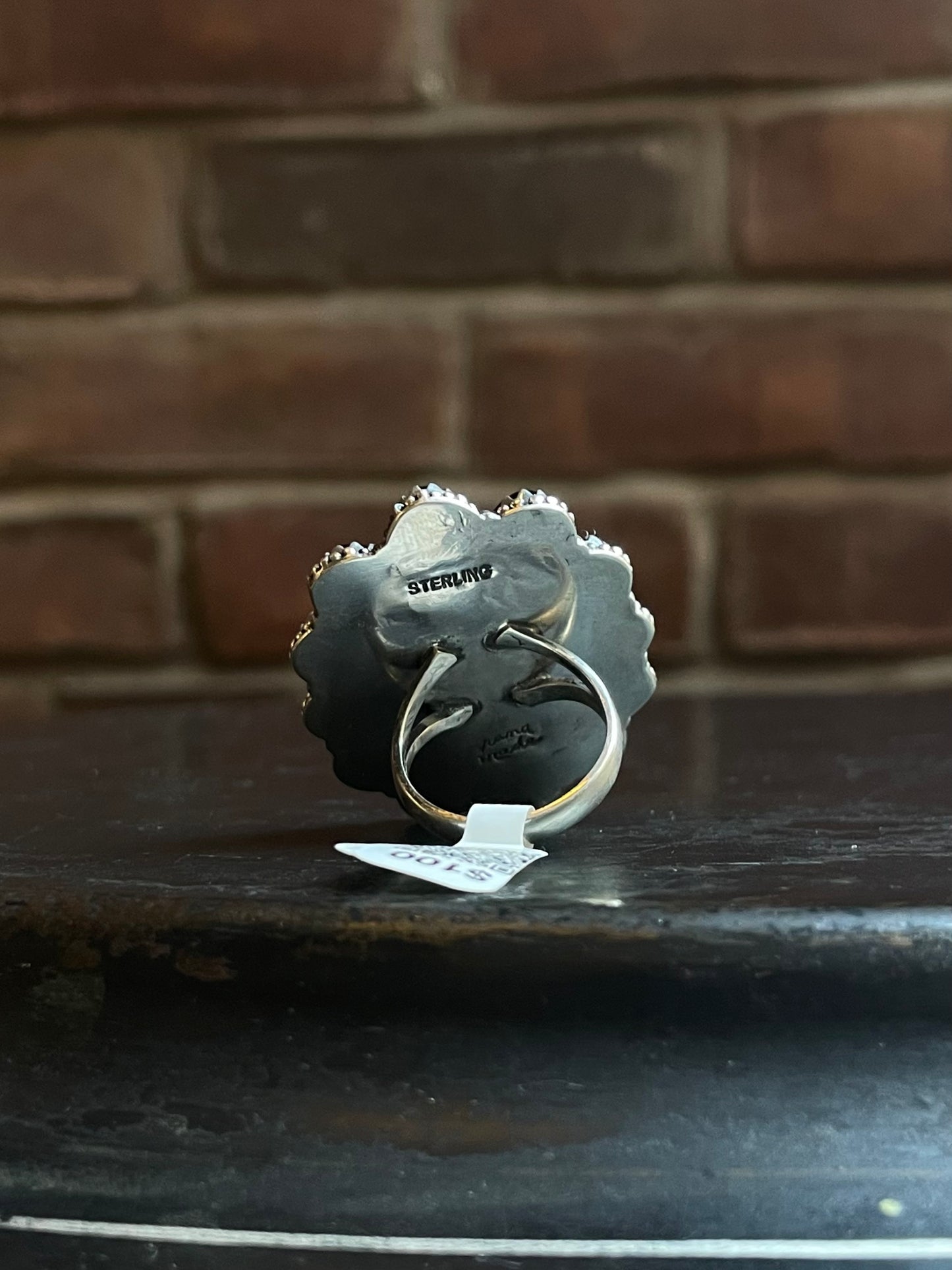 Spiny Oyster Flower Cluster Ring | Sterling Silver | Size 7 | A127