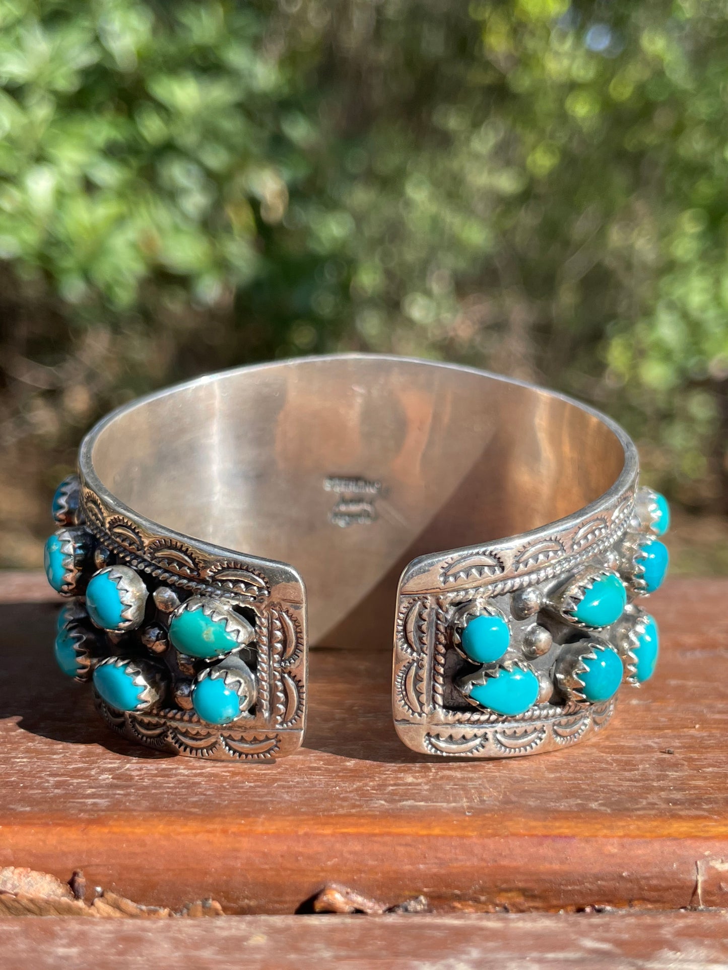 Kingman Turquoise Multi Stone Cuff Bracelet | 925 Sterling Silver D112