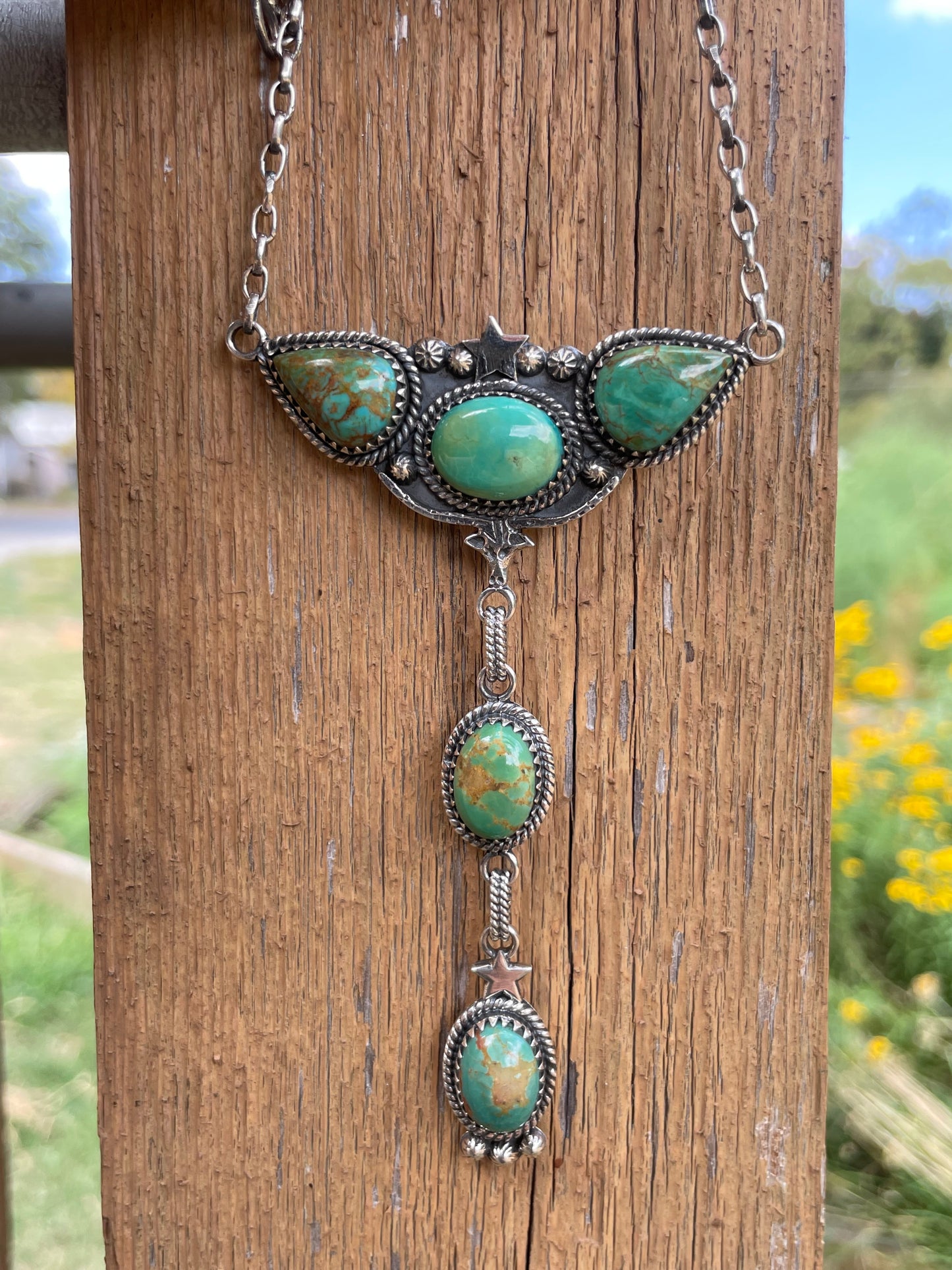 Turquoise Chain Necklace | 925 Sterling Silver B228