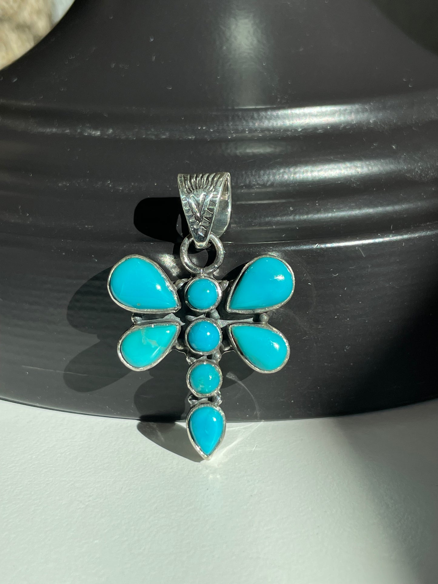 Turquoise Dragonfly Pendant | Sterling Silver 925 B860