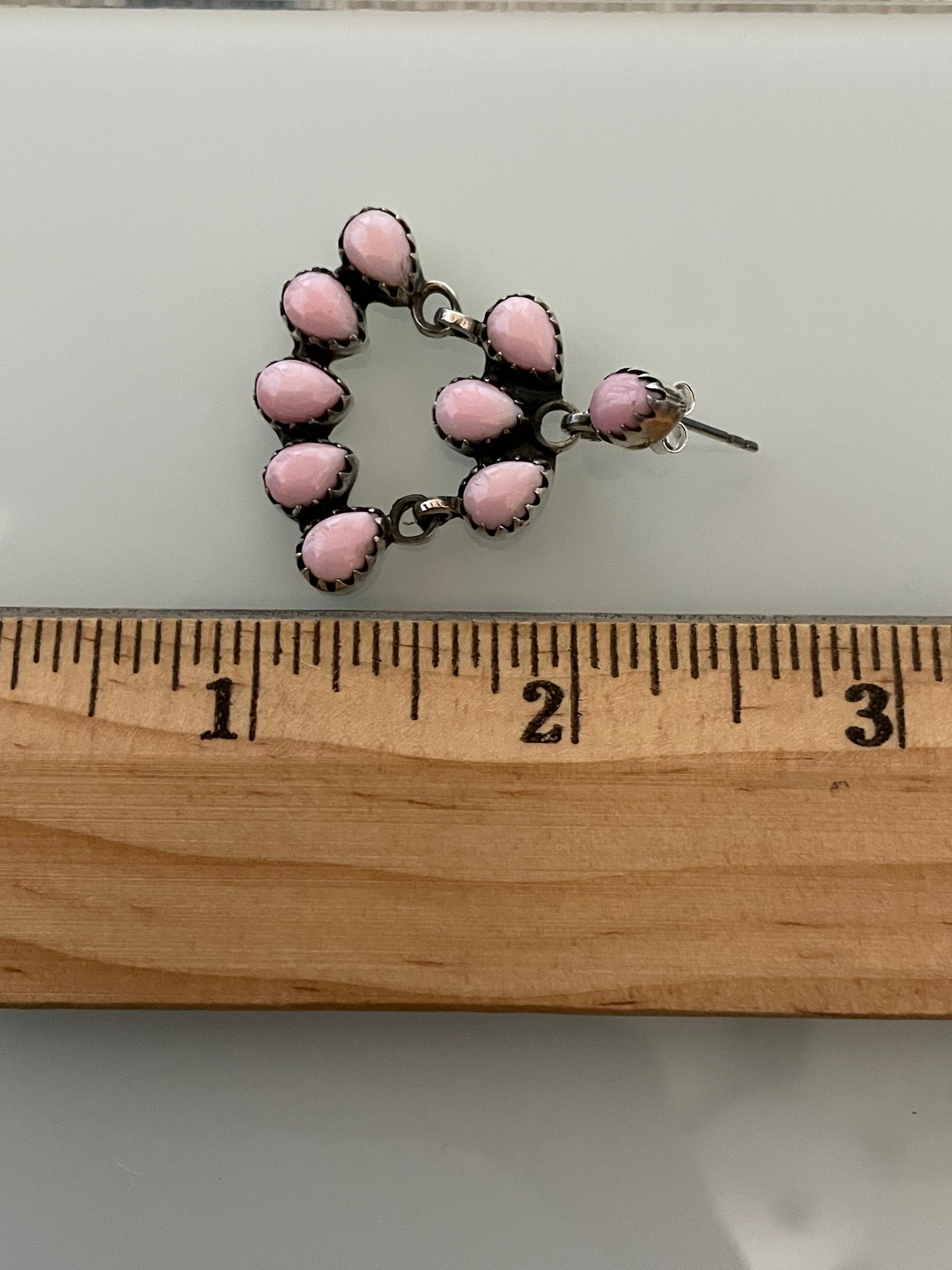 Pink Conch Chandelier Earrings | 925 Sterling Silver E395