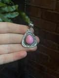 Pink Conch Tear Drop Pendant | 925 Sterling Silver C909