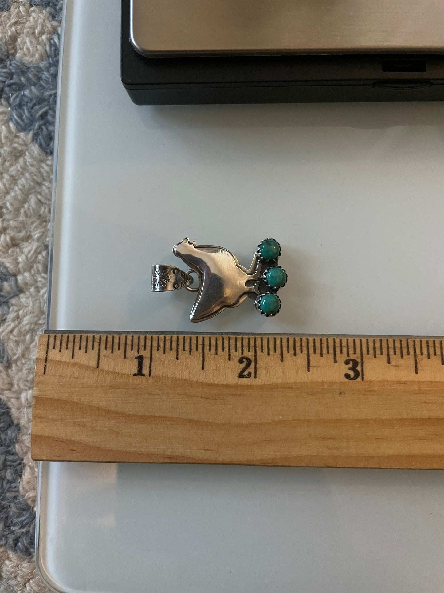 Turquoise Chicken Pendant | 925 Sterling Silver E519