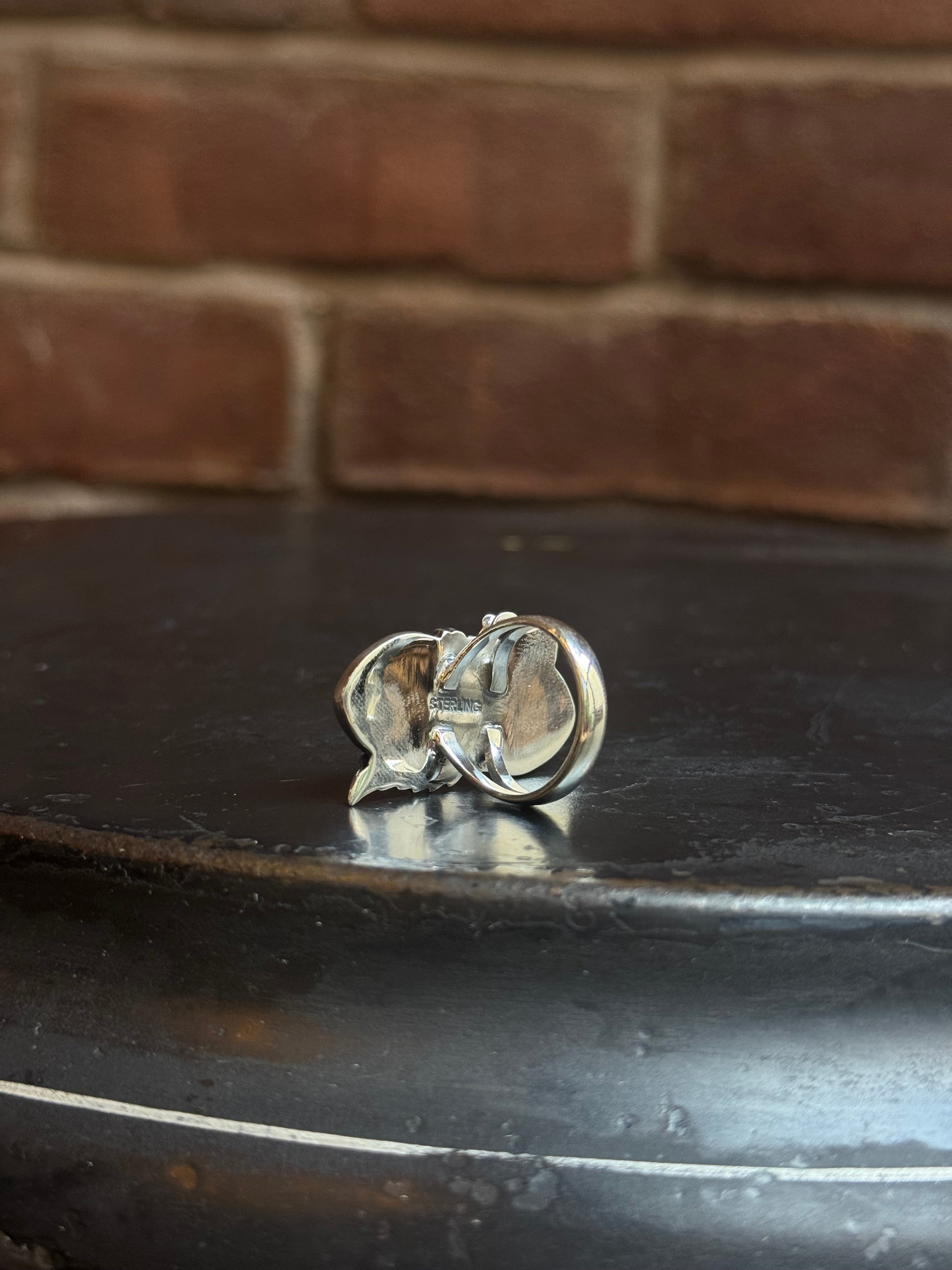 Spiny Oyster Leaf Ring | 925 Sterling Silver | Size 6.5 C216