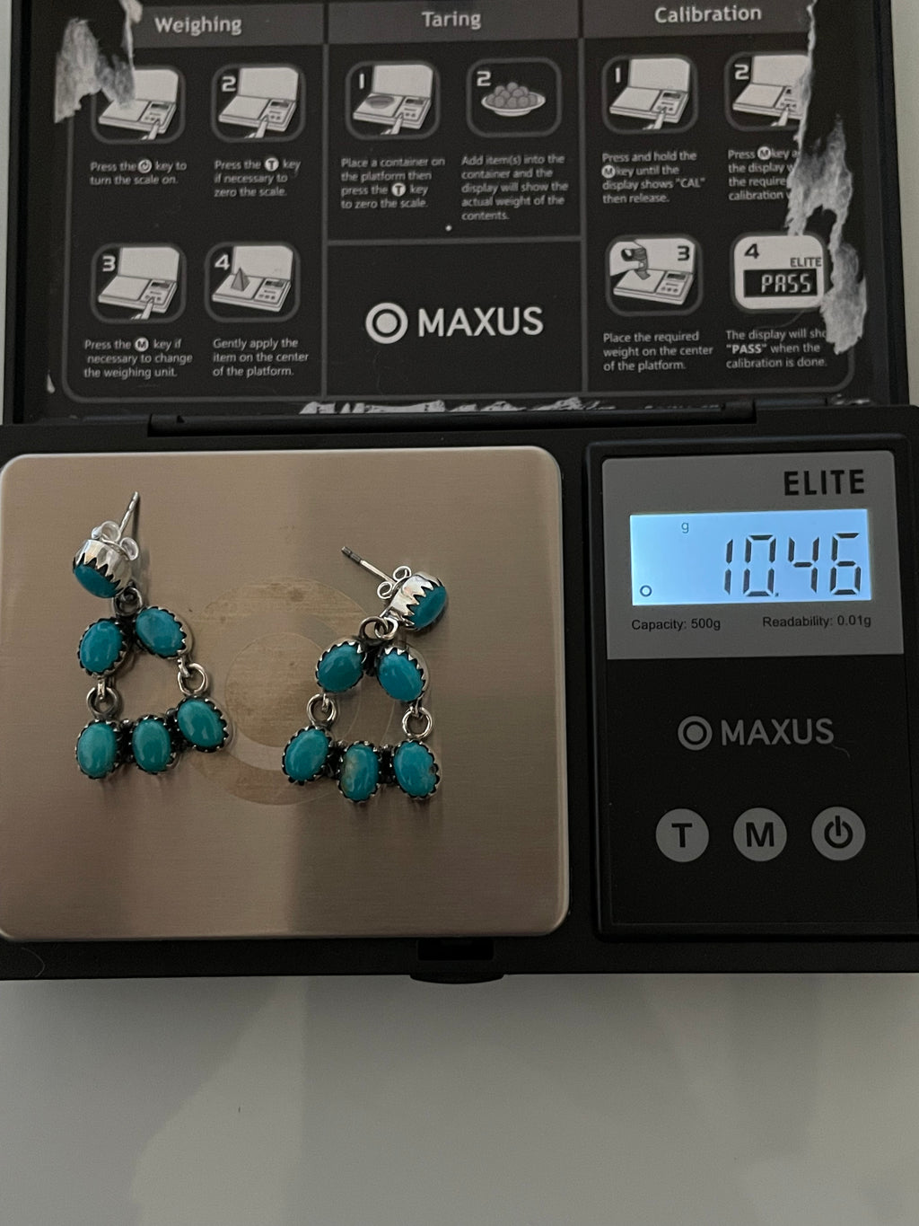 Kingman Turquoise Chandelier Earrings | 925 Sterling Silver E404