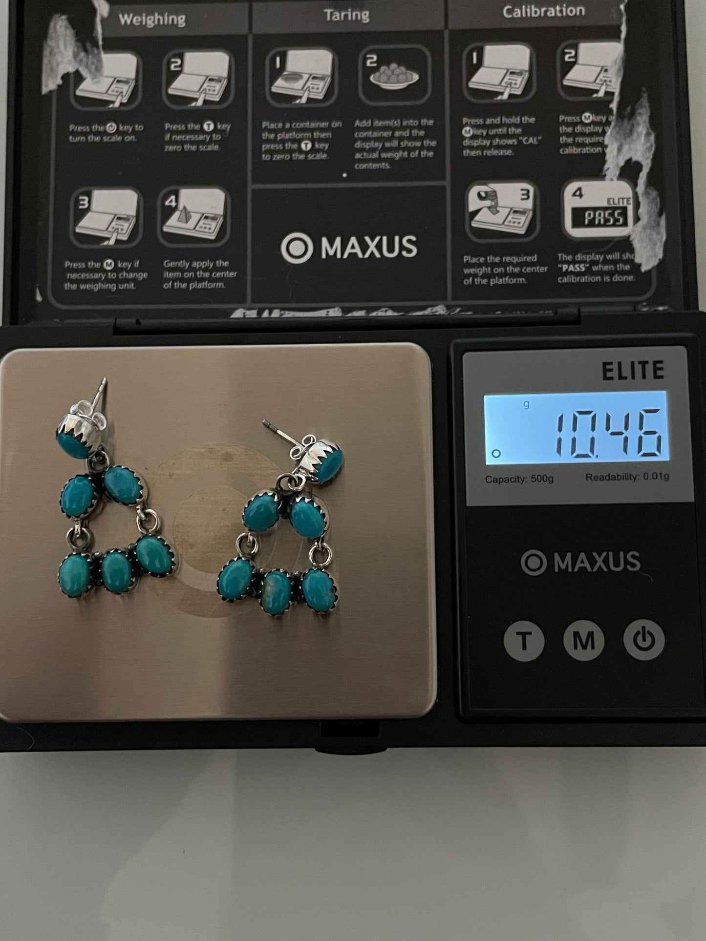 Kingman Turquoise Chandelier Earrings | 925 Sterling Silver E404