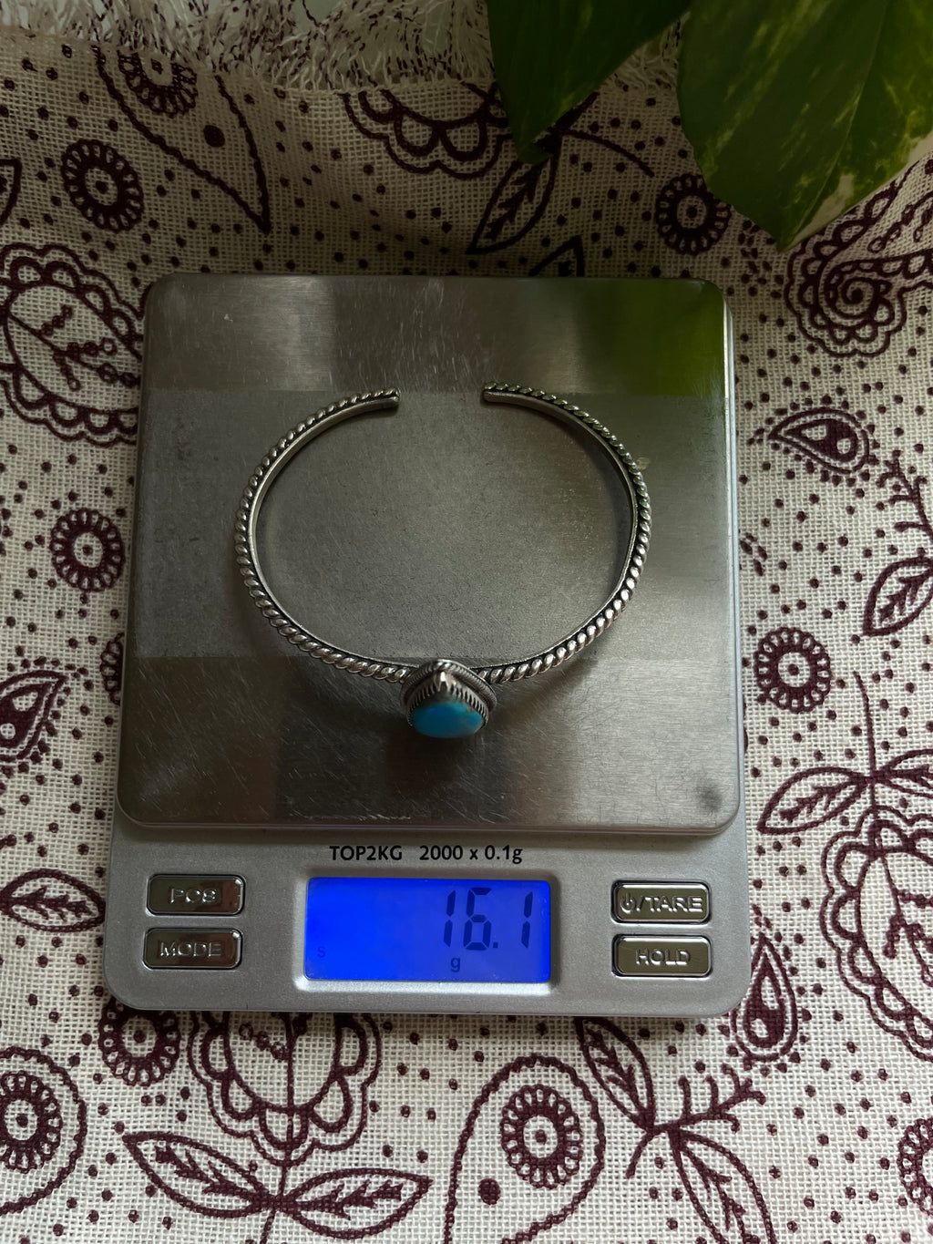 Turquoise Teardrop Cuff Bracelet | 925 Sterling Silver D271