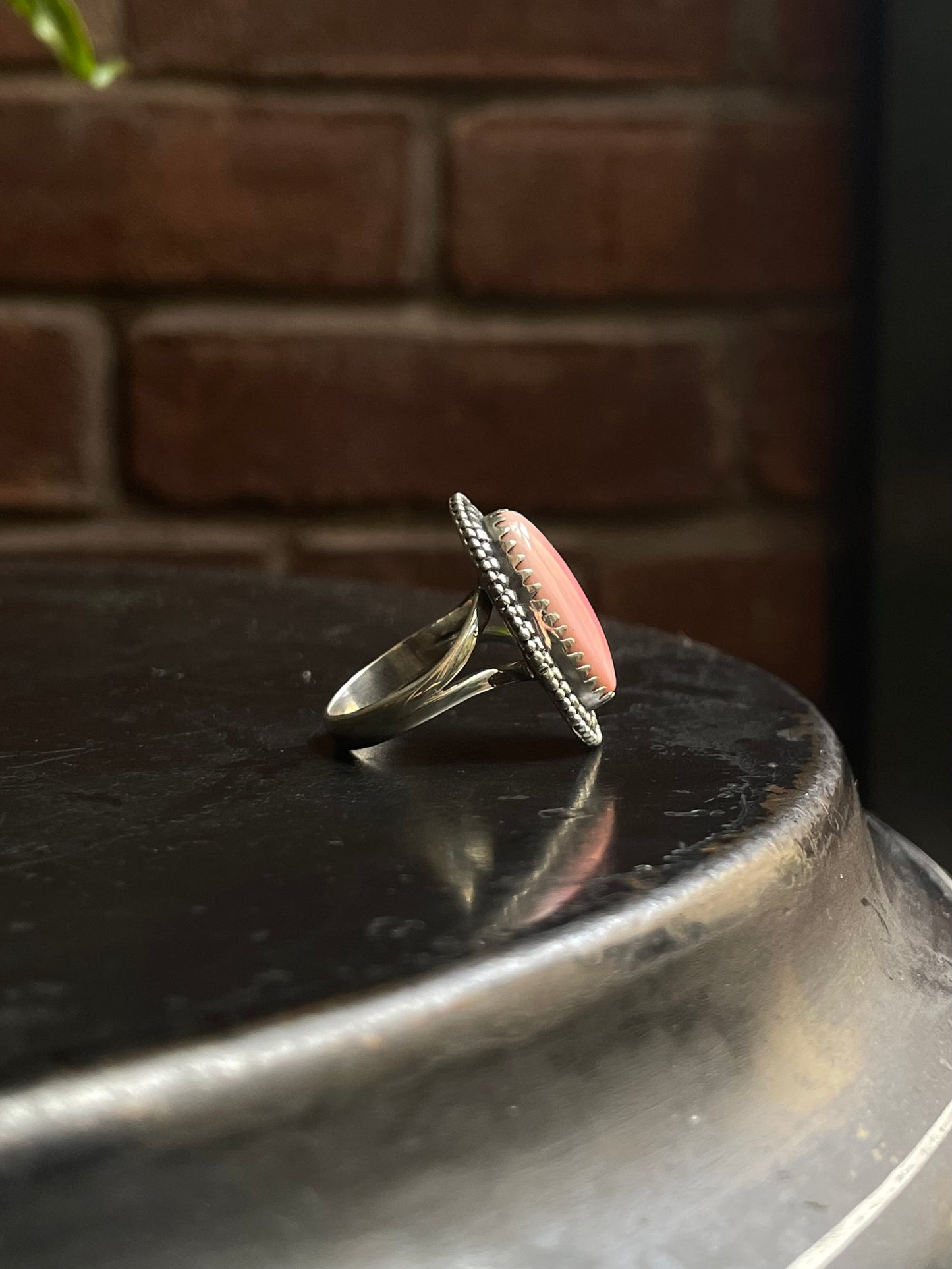 Pink Conch Ring | 925 Sterling Silver | Size 9 E321
