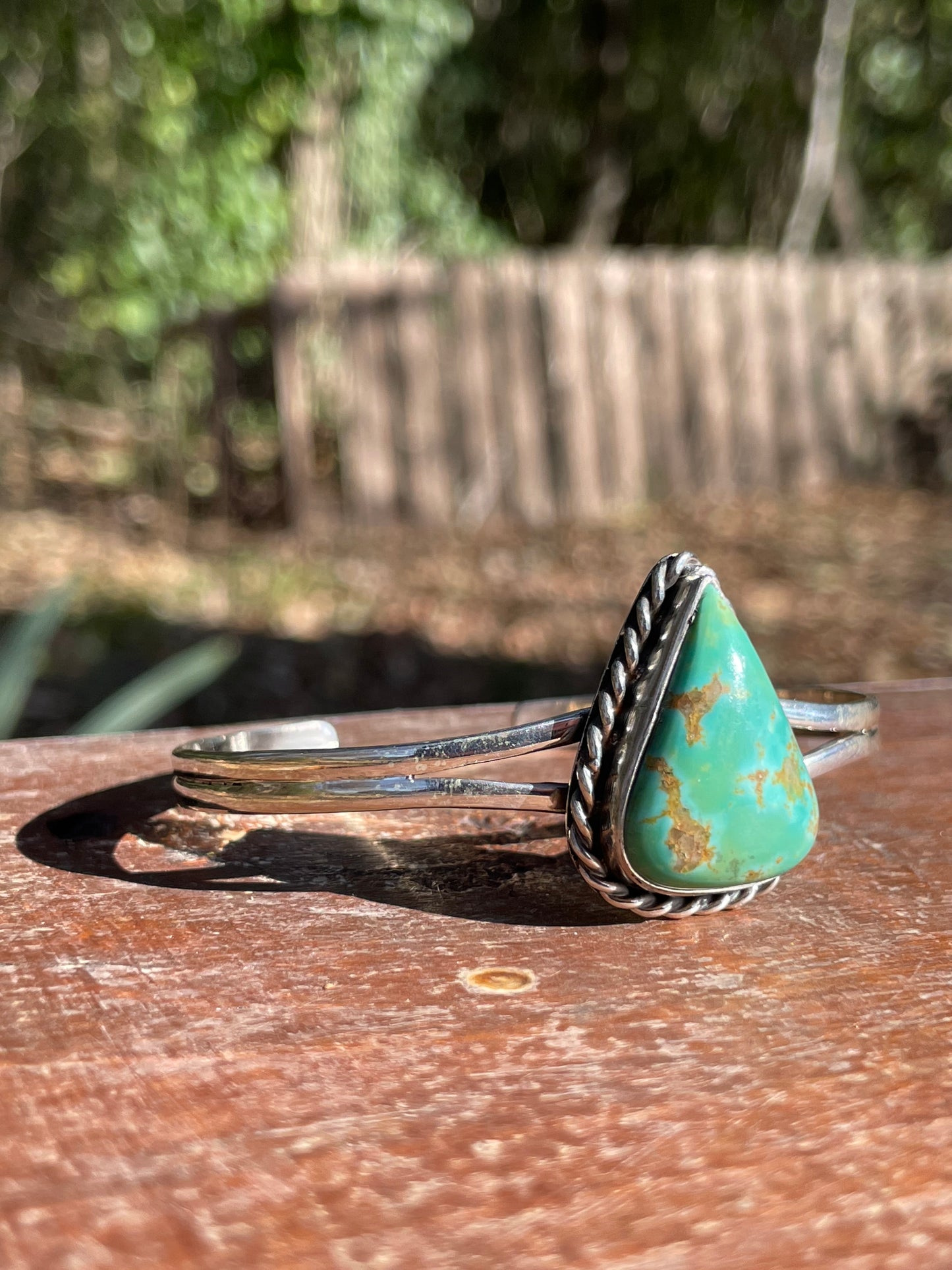 Kingman Turquoise Butterfly Cuff Bracelet | 925 Sterling Silver D118