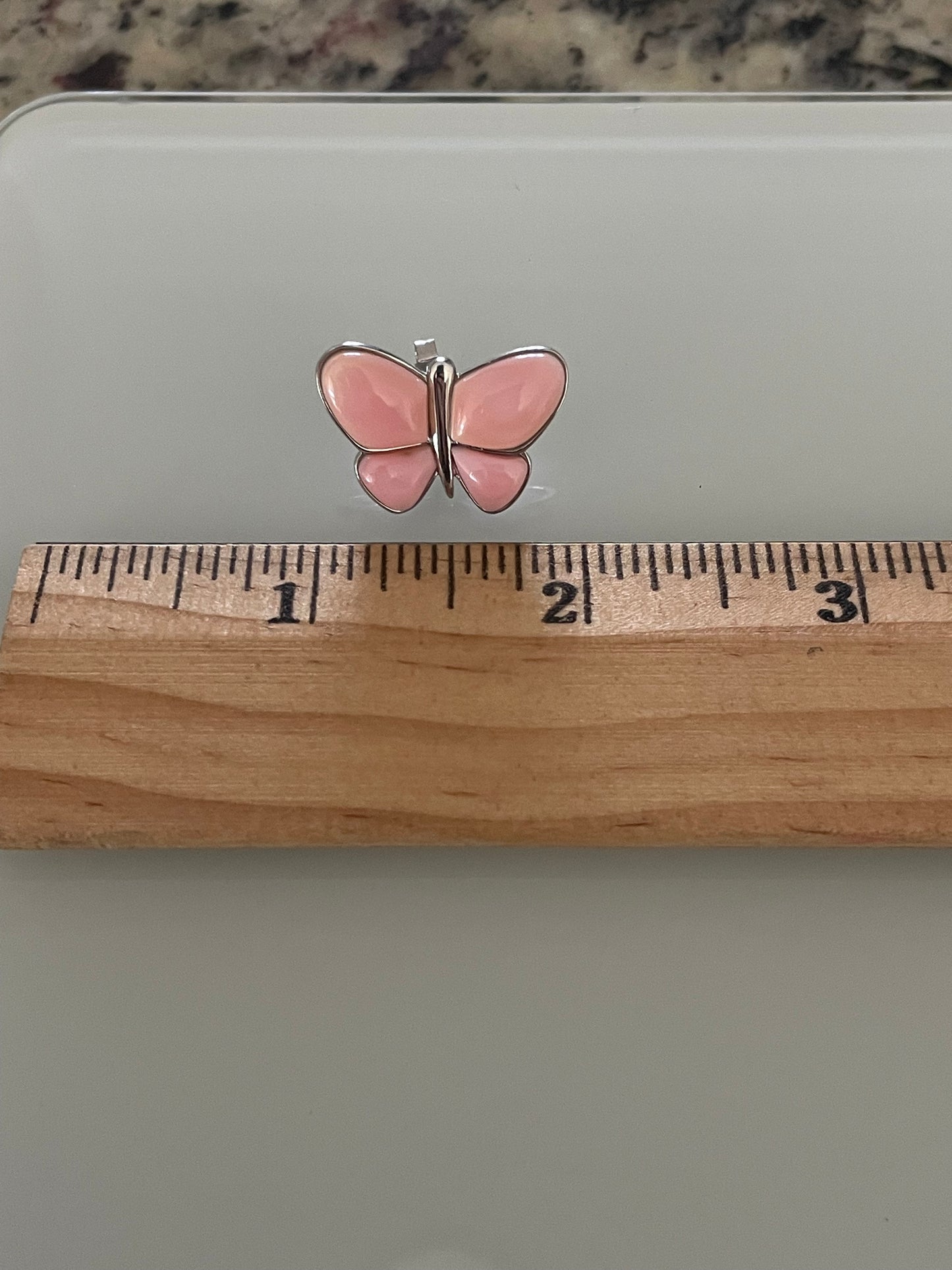 Pink Conch Butterfly Stud Earrings | 925 Sterling Silver E407