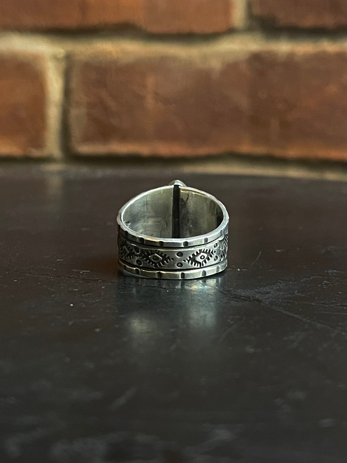 Kingman Turquoise Ring | Sterling Silver | Size 8 G389