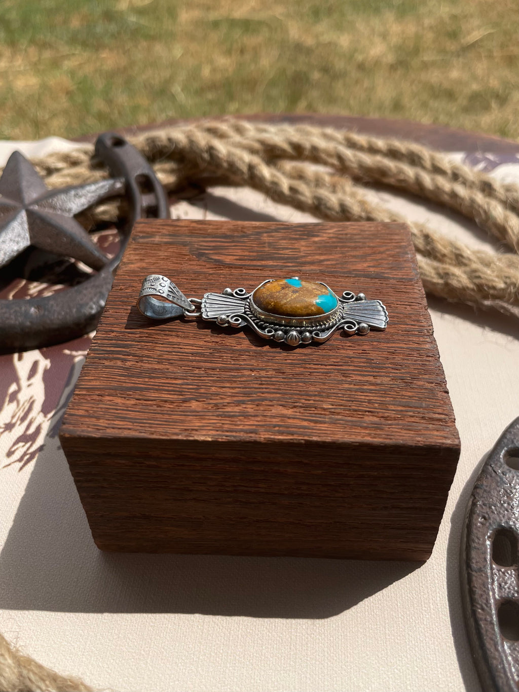 Turquoise Matrix Pendant | 925 Sterling Silver G684