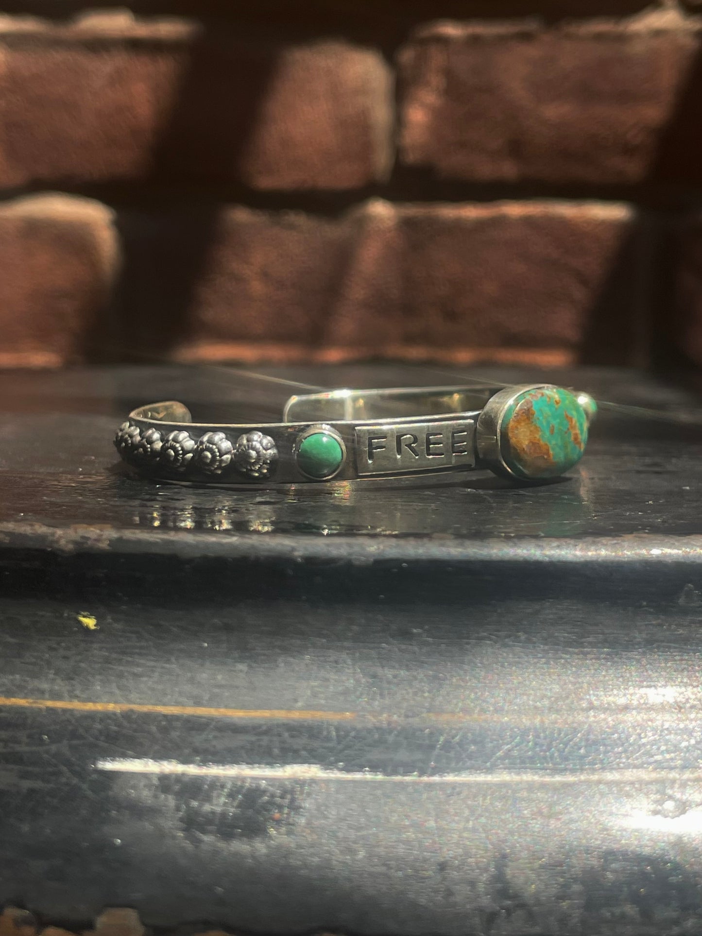 Kingman Turquoise Free Spirit Bracelet | Sterling Silver G424
