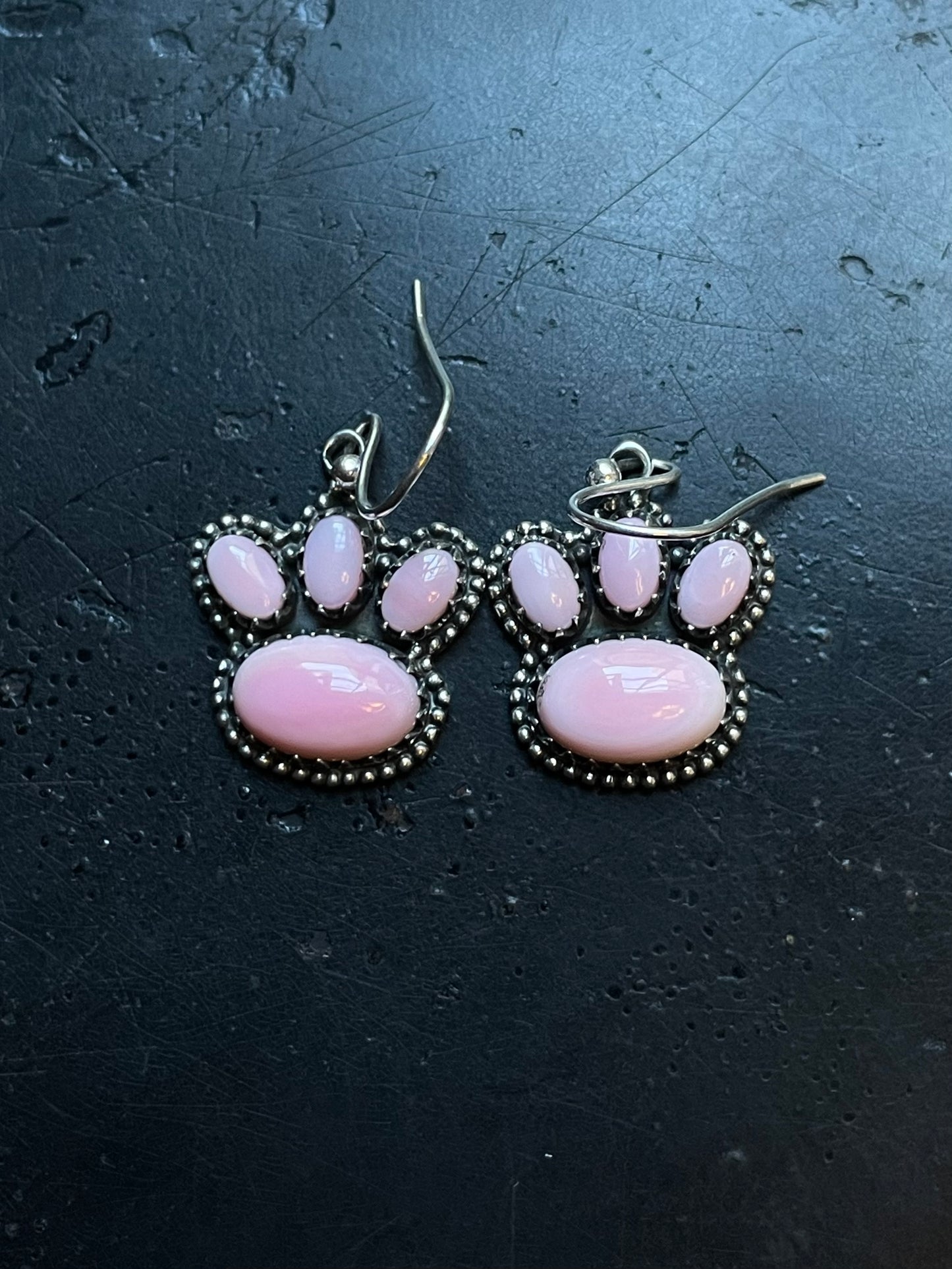 Pink Conch Paw Earrings | 925 Sterling Silver E387