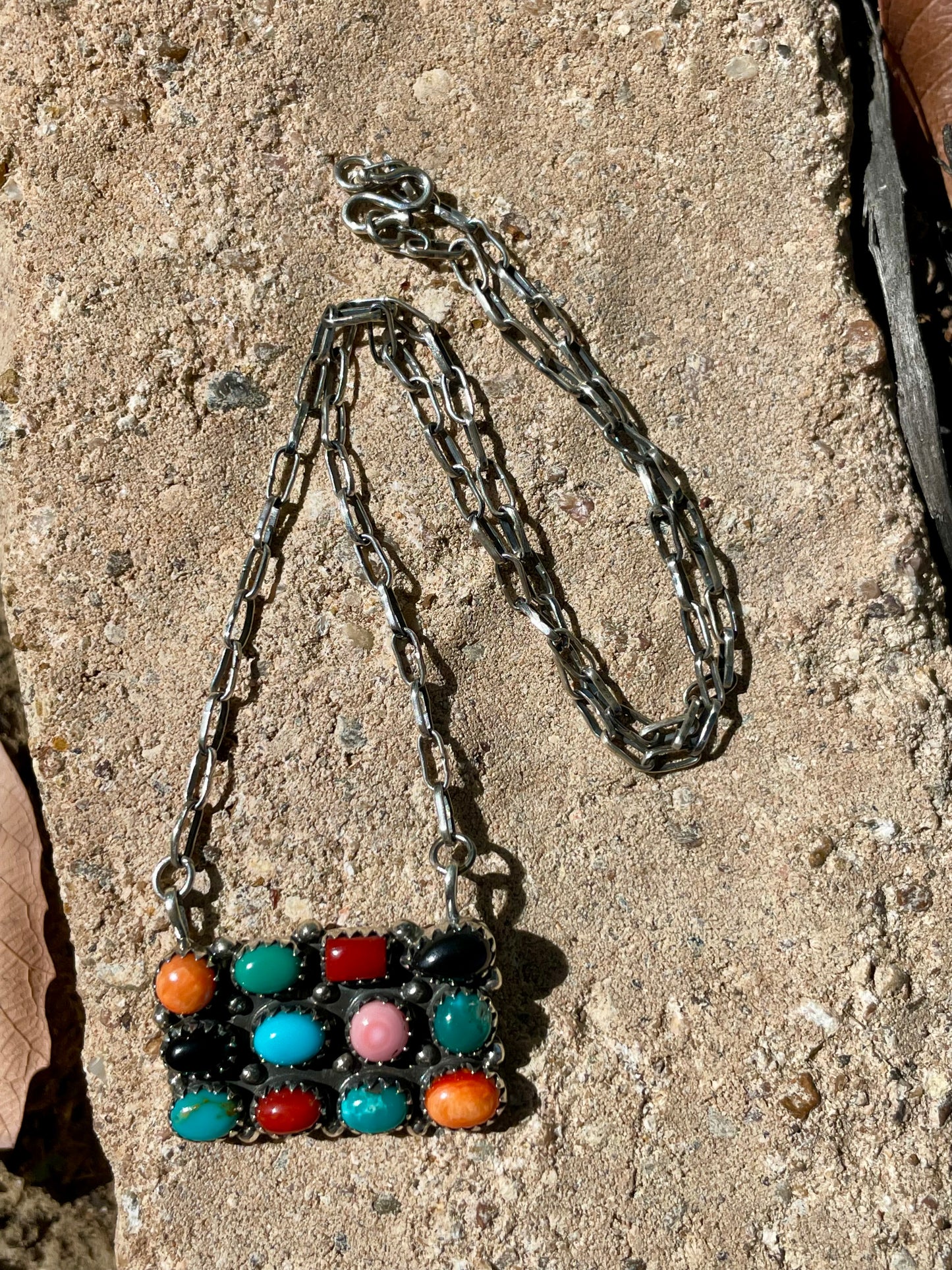 Multi Stone Necklace | 925 Sterling Silver D131