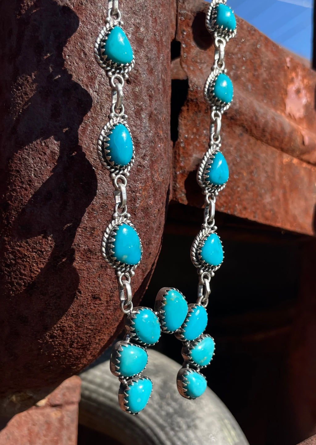 Kingman Turquoise Naja Necklace | 925 Sterling Silver G399