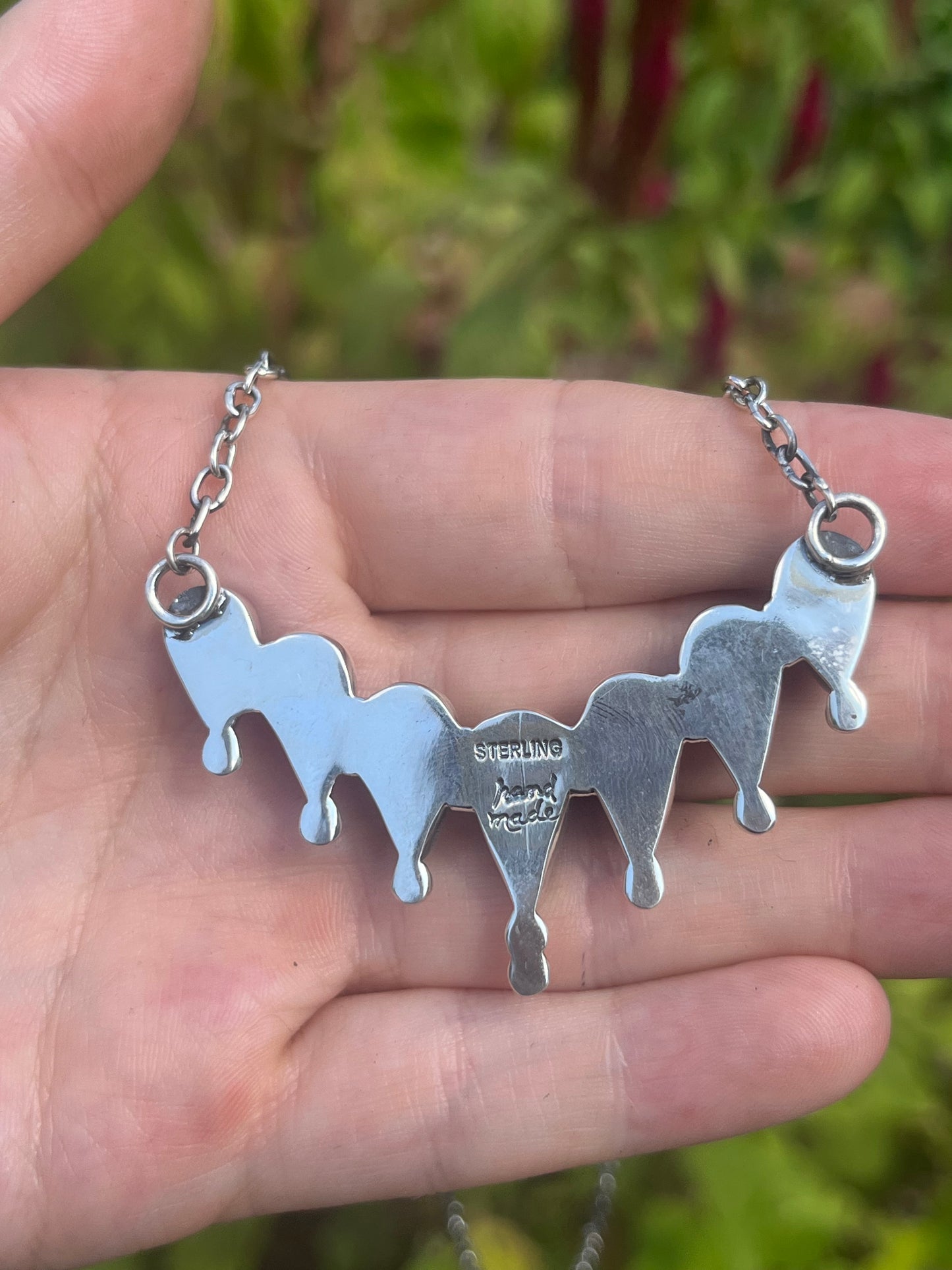 Turquoise Chain Necklace | 925 Sterling Silver Southwest X43