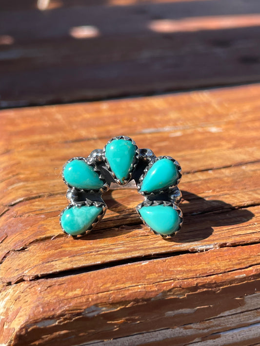 Turquoise Naja Ring Size 6 | 925 Sterling Silver B931