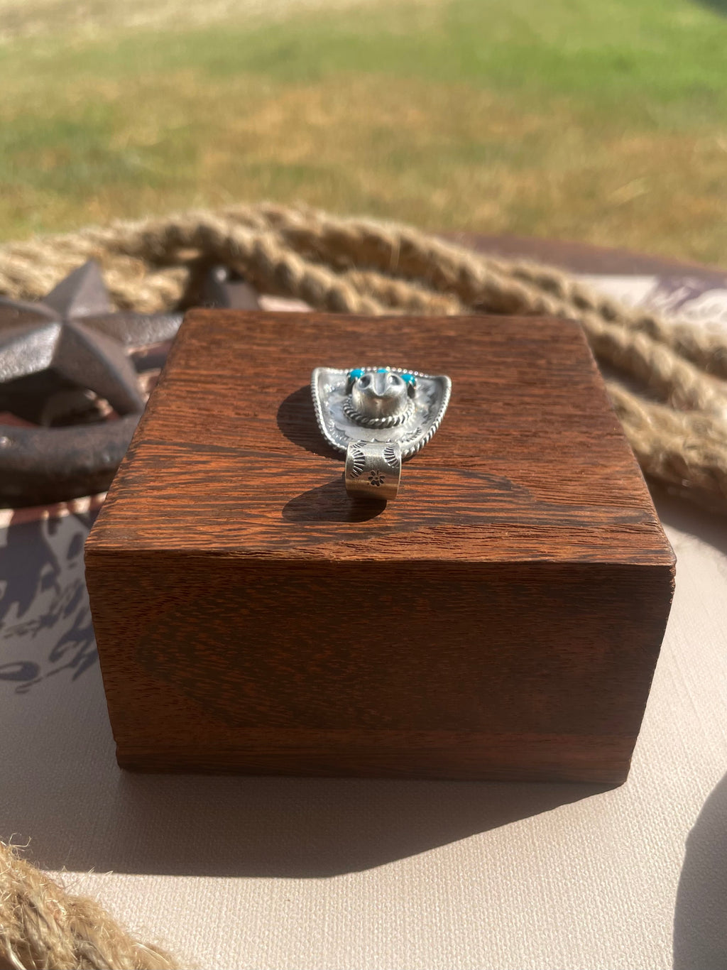 Turquoise Cowboy Hat Pendant | 925 Sterling Silver G693