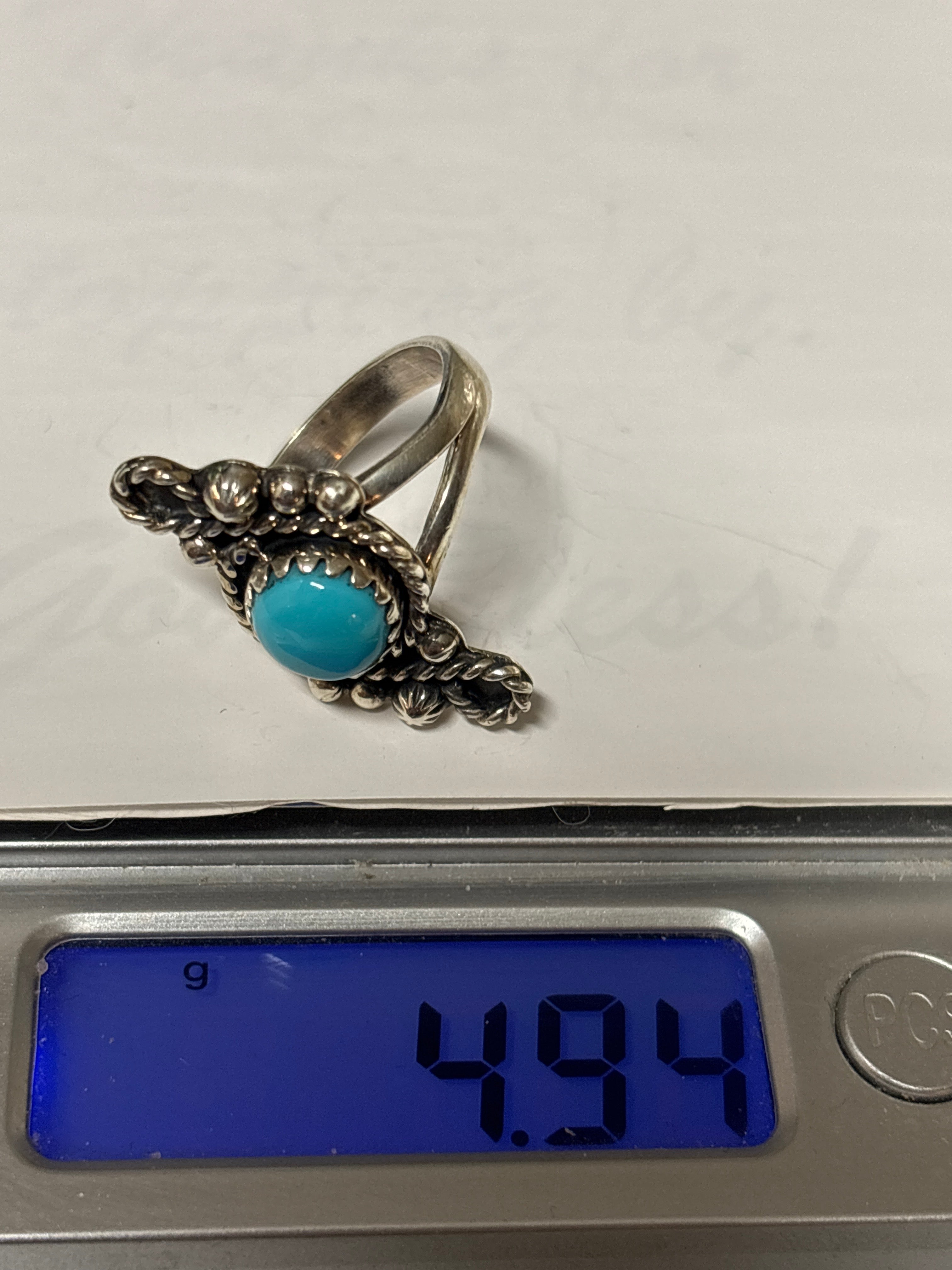 Turquoise Ring Size 6.5 | 925 Sterling Silver C880