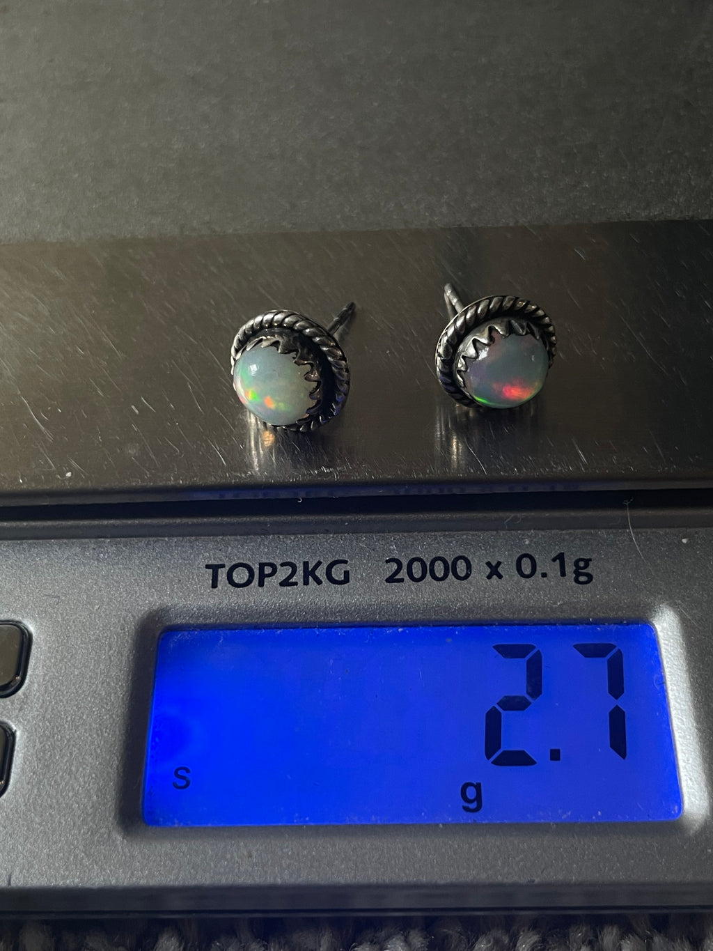 Opal Stud Earrings | 925 Sterling Silver D236