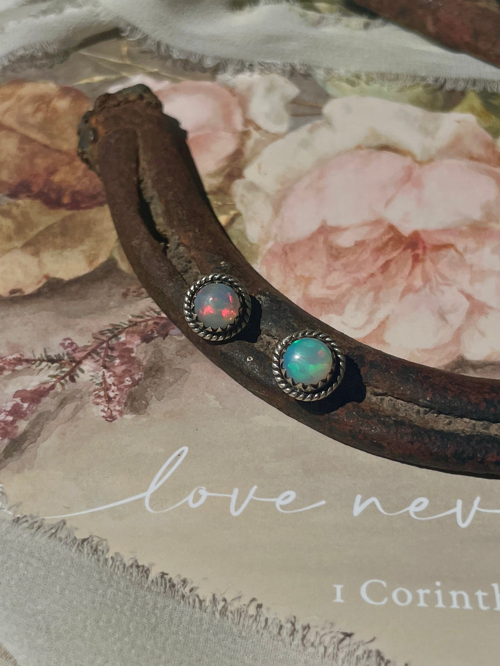 Opal Stud Earrings | 925 Sterling Silver D247