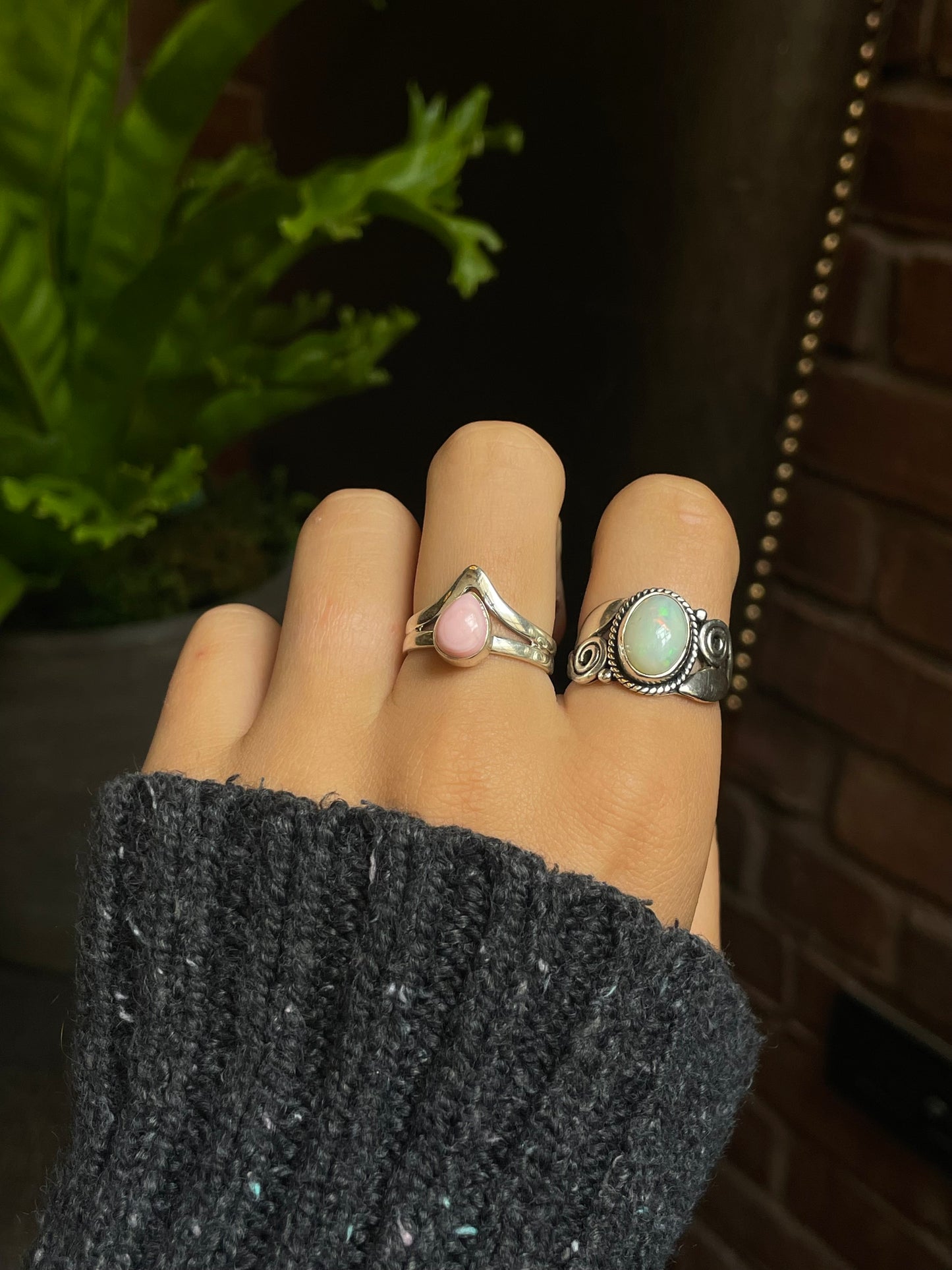 Pink Conch Ring Size 9 | 925 Sterling Silver G159