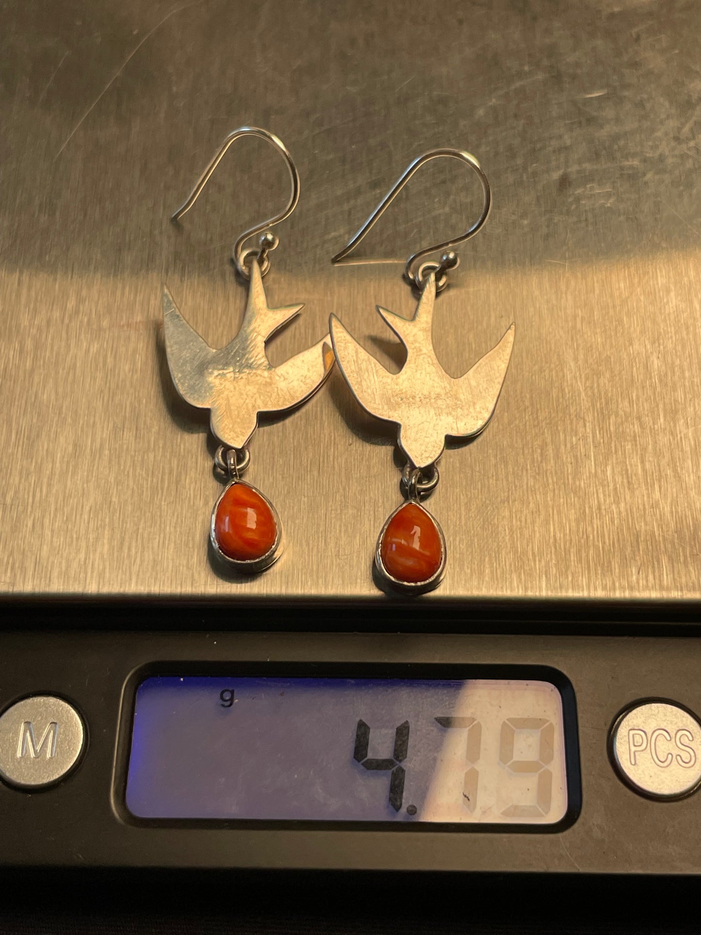 Spiny Oyster Bird Hook Earrings | 925 Sterling Silver D197