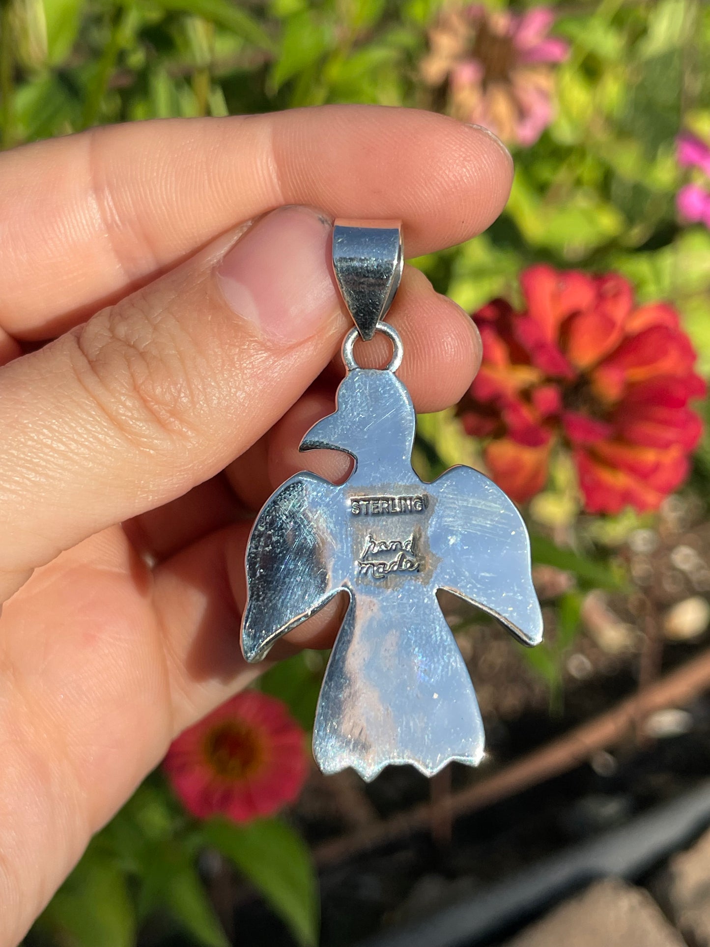 Spiny Oyster Thunderbird Pendant | Sterling Silver 925 B487
