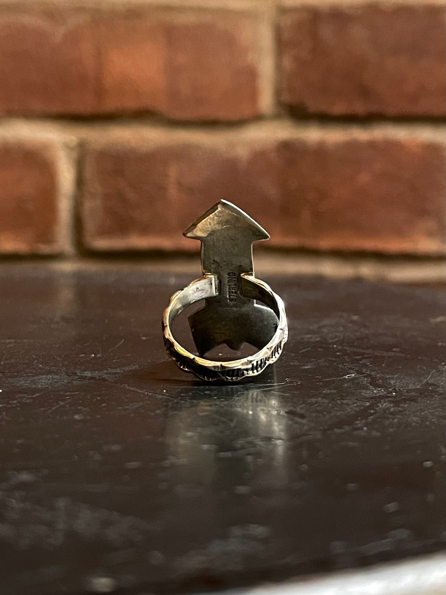 Kingman Turquoise Arrow Ring Size 6.25 | 925 Sterling Silver G506